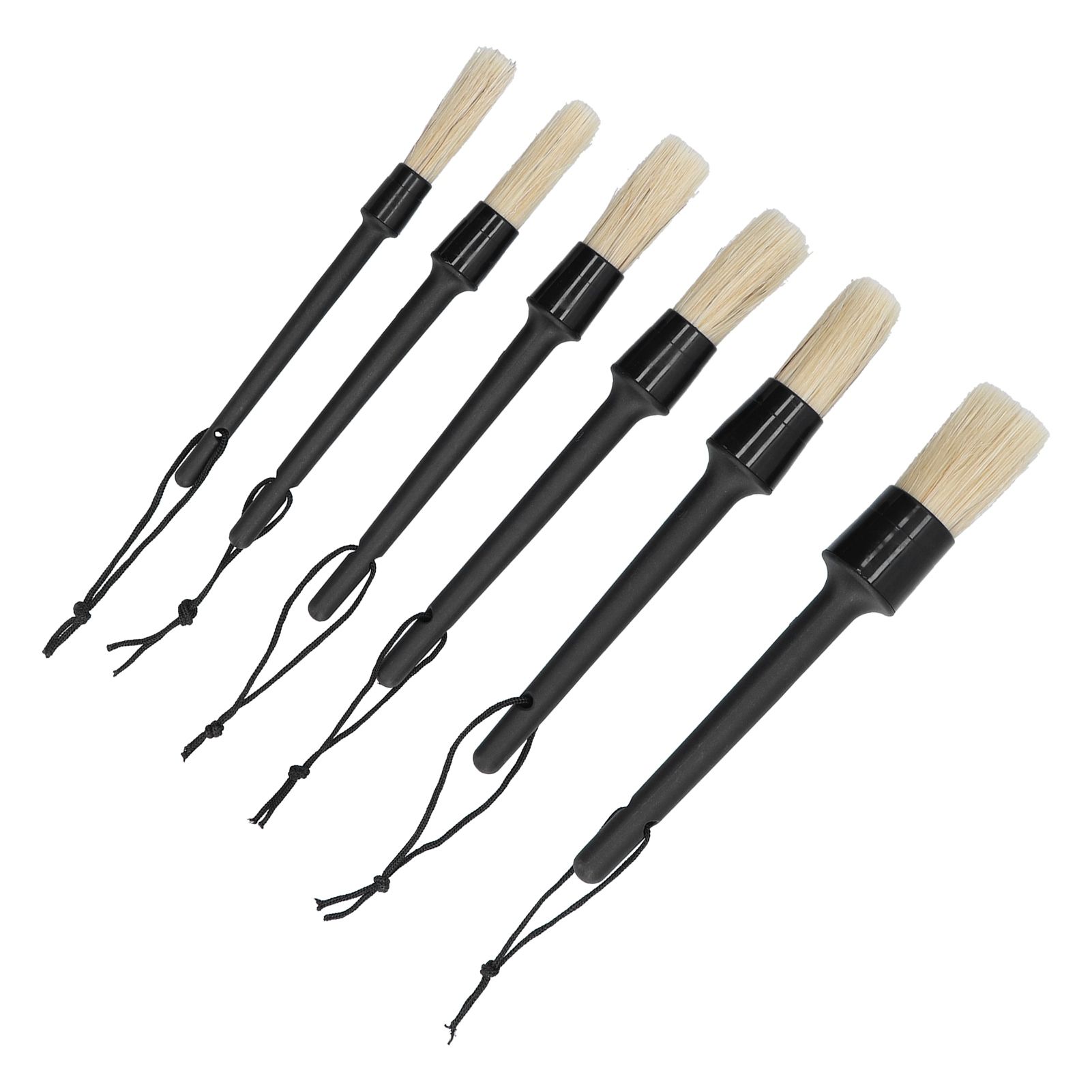 6Pcs/Set Car Detailing Brushes Soft Air Outlet Cleaning Brush for Car Wheels Tire Seat - Image 5