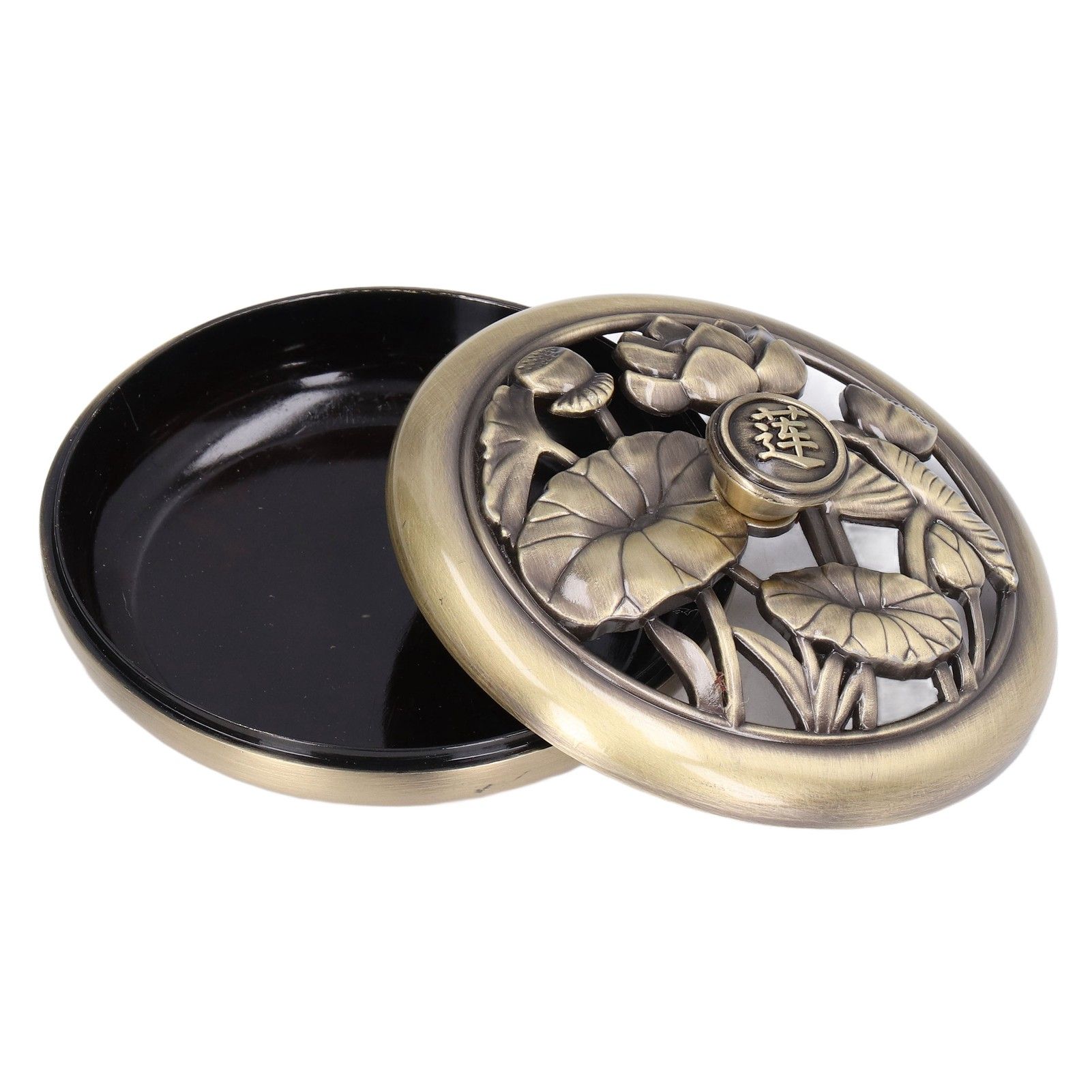 Coil Incense Burner Tray Vintage Incense Bowl Holder Metal Alloy for Living Room Bedroom Office368 - Image 2