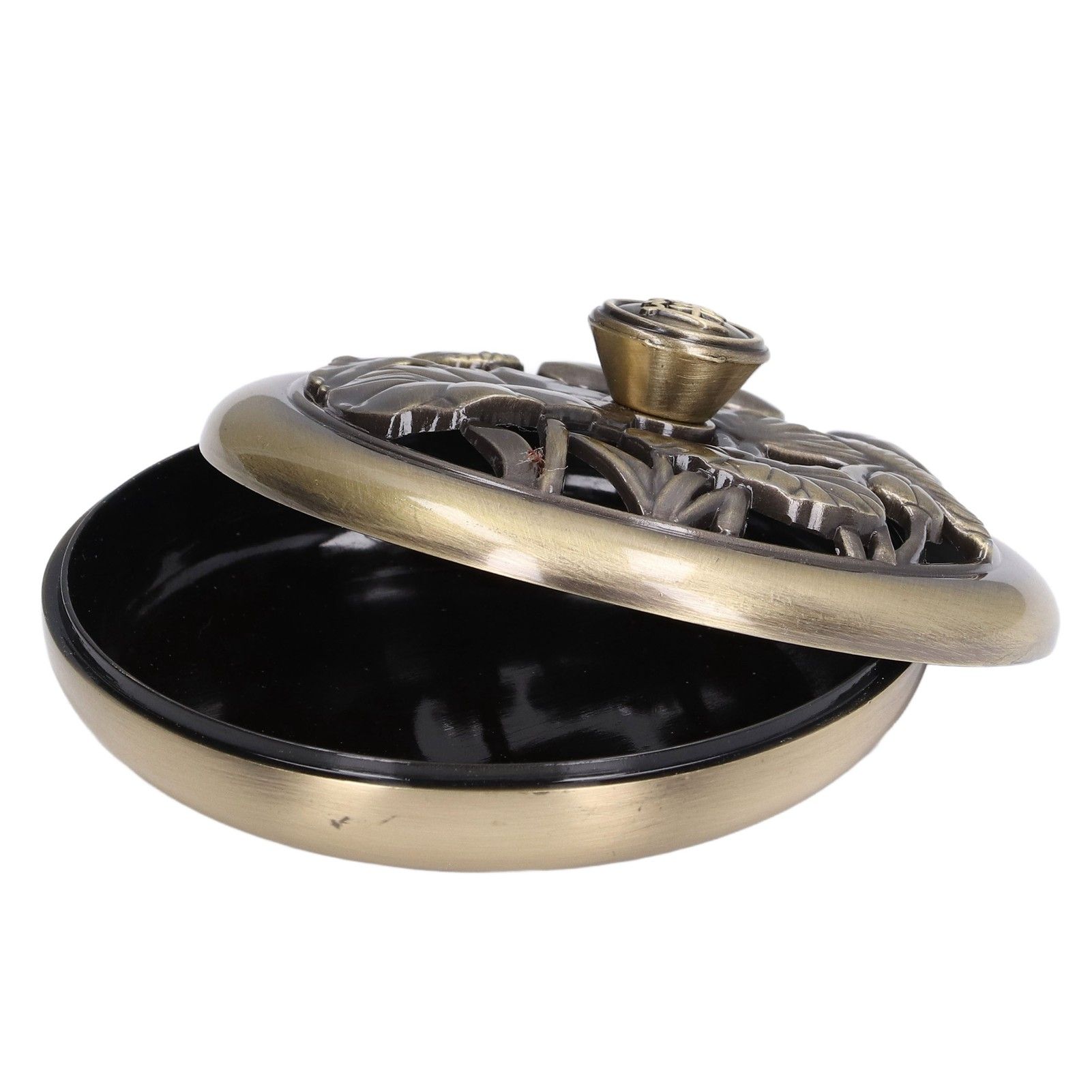 Coil Incense Burner Tray Vintage Incense Bowl Holder Metal Alloy for Living Room Bedroom Office368 - Image 3