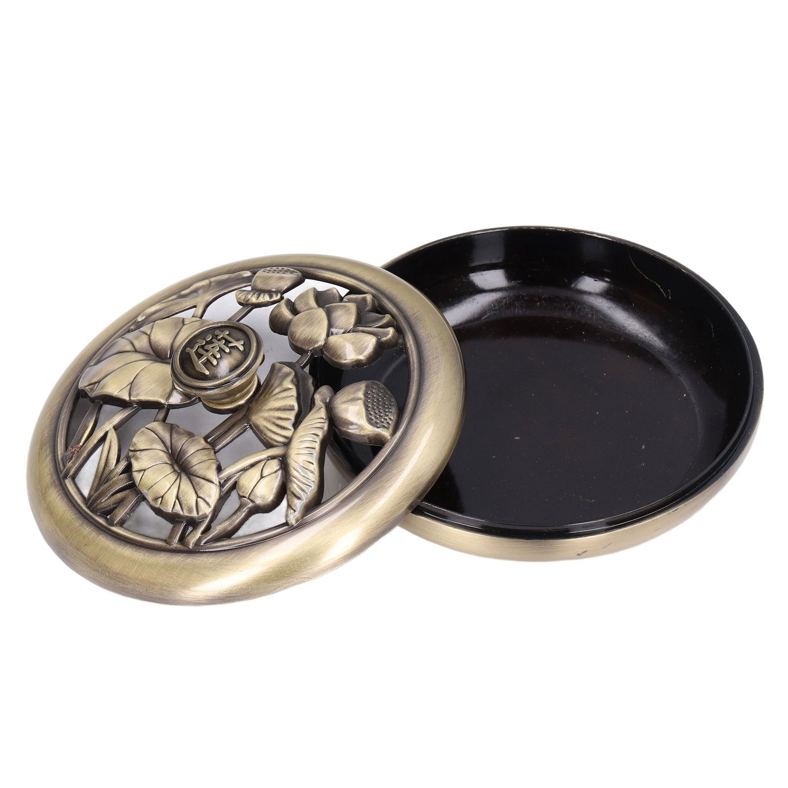 Coil Incense Burner Tray Vintage Incense Bowl Holder Metal Alloy for Living Room Bedroom Office368 - Image 4