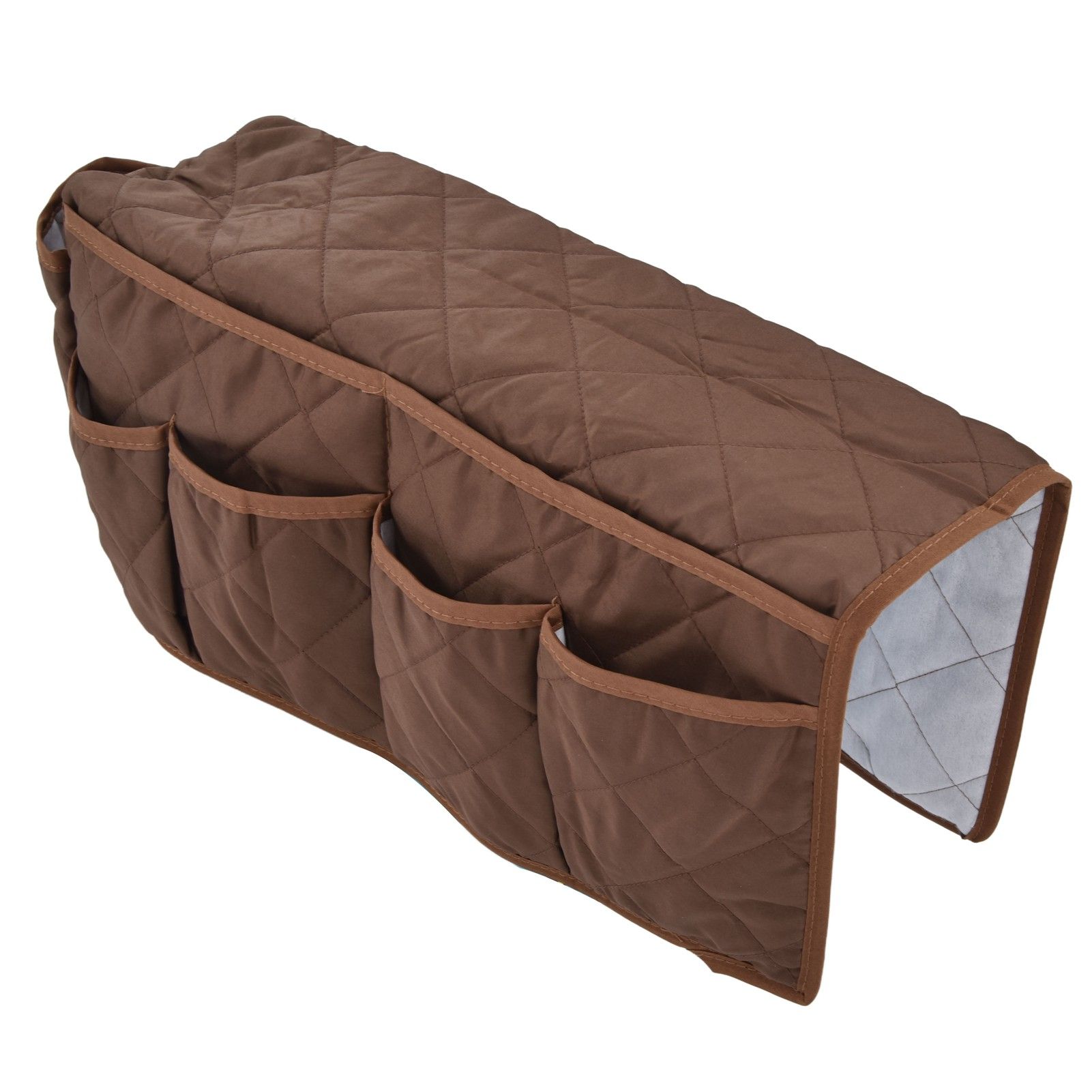 Couch Remote Holder Pocket Design Dustproof Waterproof Reasonable Layout Sofa Armrest OrganizersCoffee - Image 2