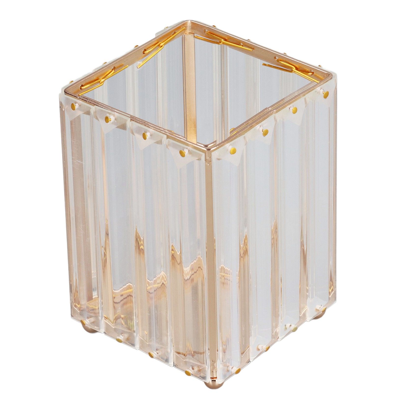 Makeup Brush Holder Large Capacity Elegant Style Durable Fadeless Corrosion Resistant Makeup Brush Organizer - Image 1