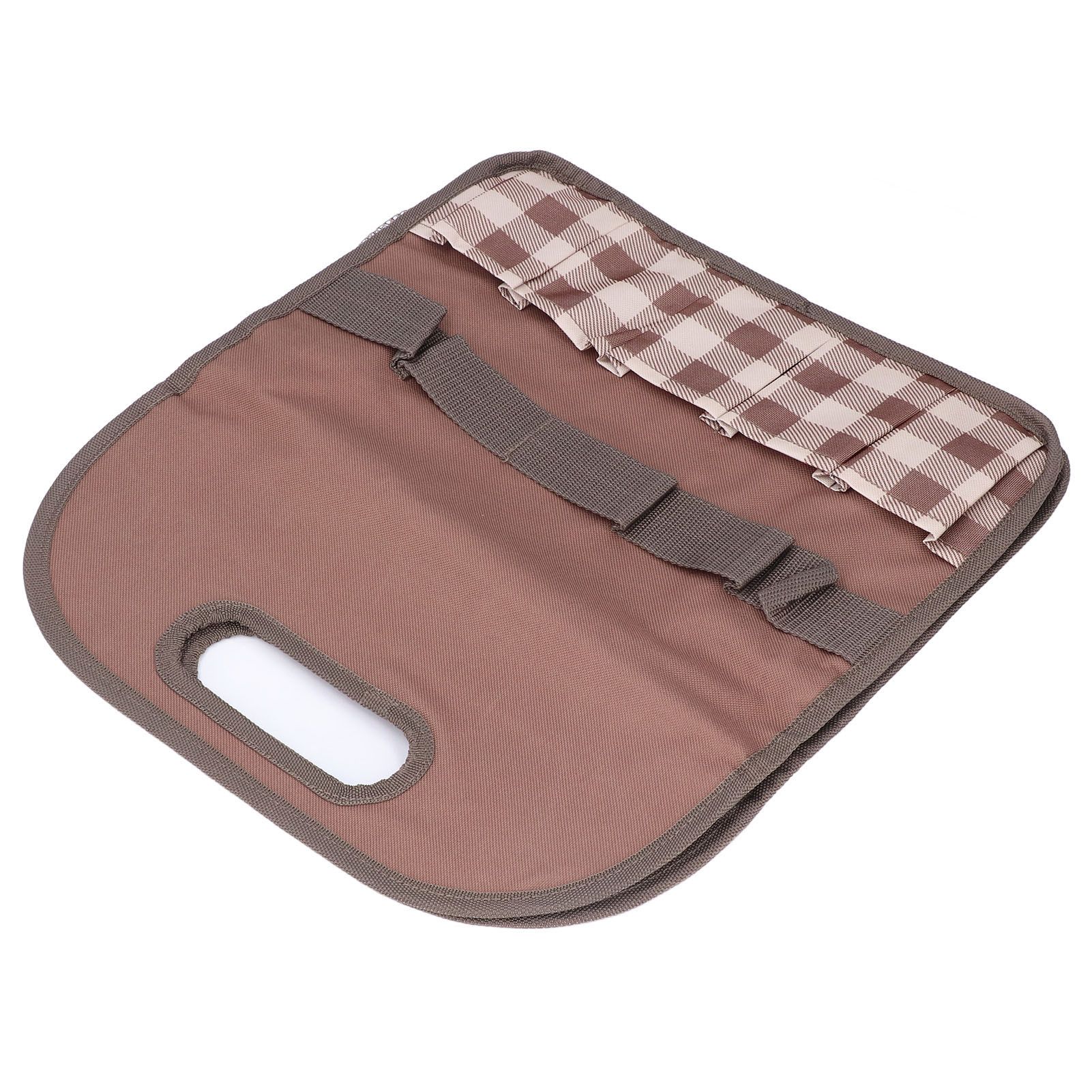 Garden Tool Bag Garden Tote Storage Bag with Multi Pockets Home Organizer for Indoor and Outdoor GardeningCoffee Lattice Stitching - Image 7