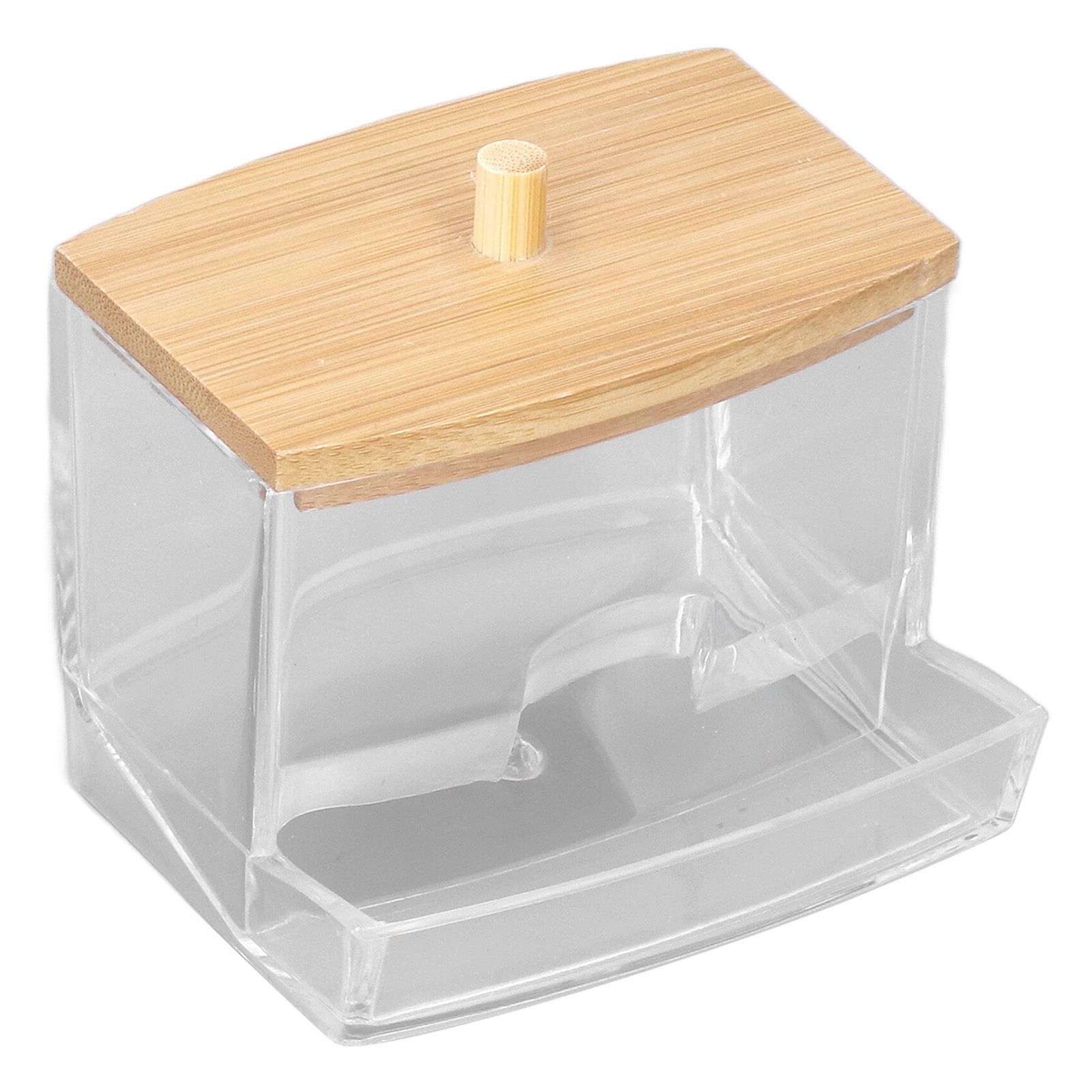 Cotton Swab Box Sturdy Durable Transparent High Smoothness Practical Storage Case with Cover - Image 3