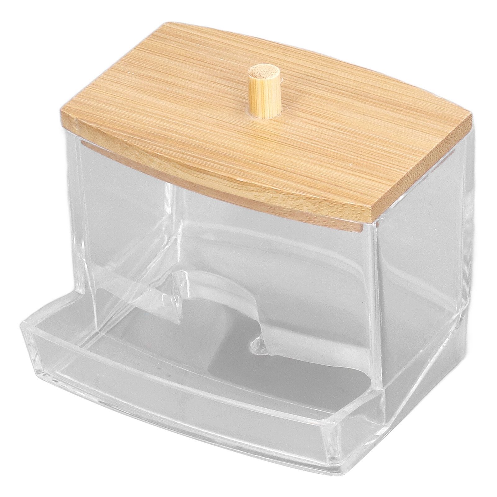 Cotton Swab Box Sturdy Durable Transparent High Smoothness Practical Storage Case with Cover - Image 4