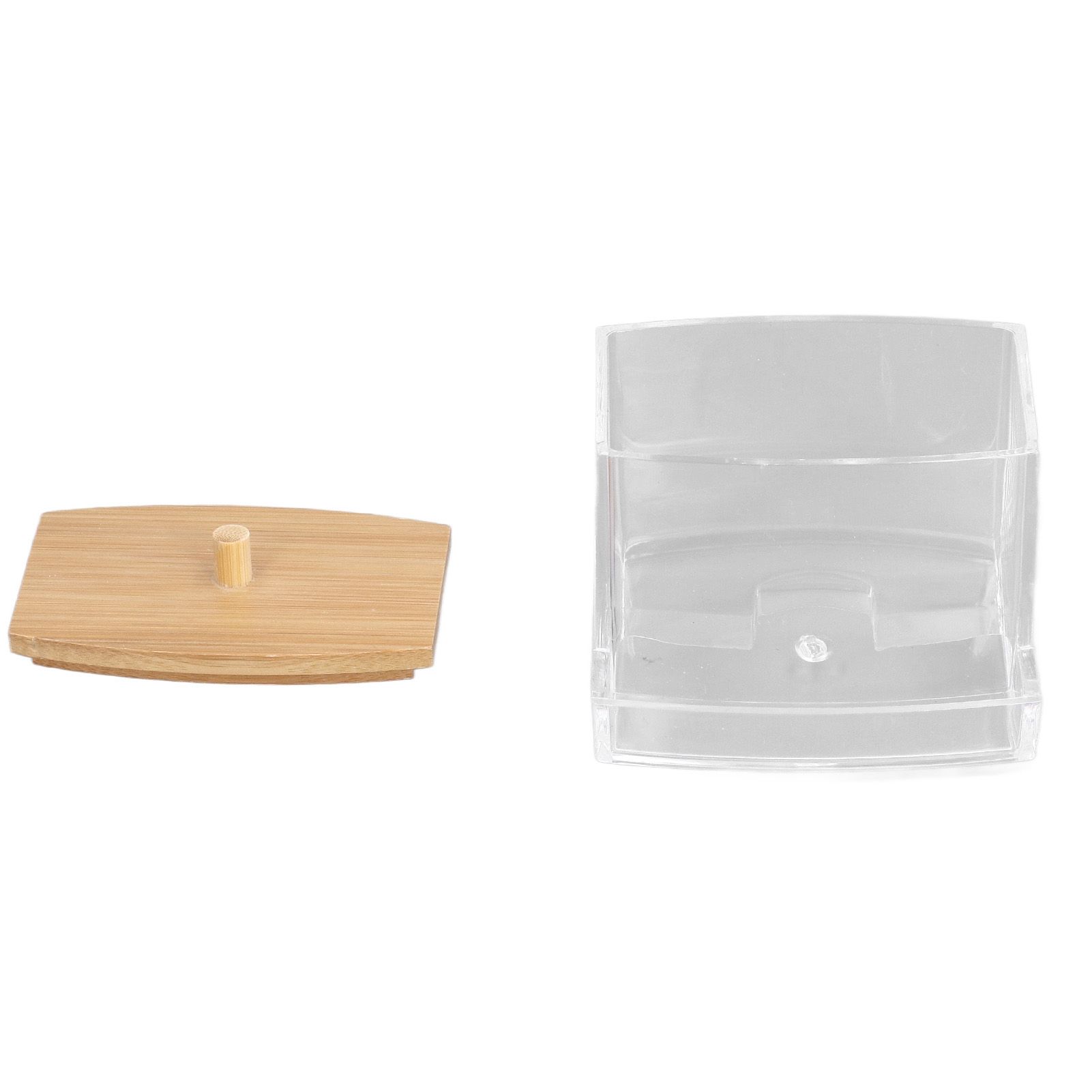 Cotton Swab Box Sturdy Durable Transparent High Smoothness Practical Storage Case with Cover - Image 8