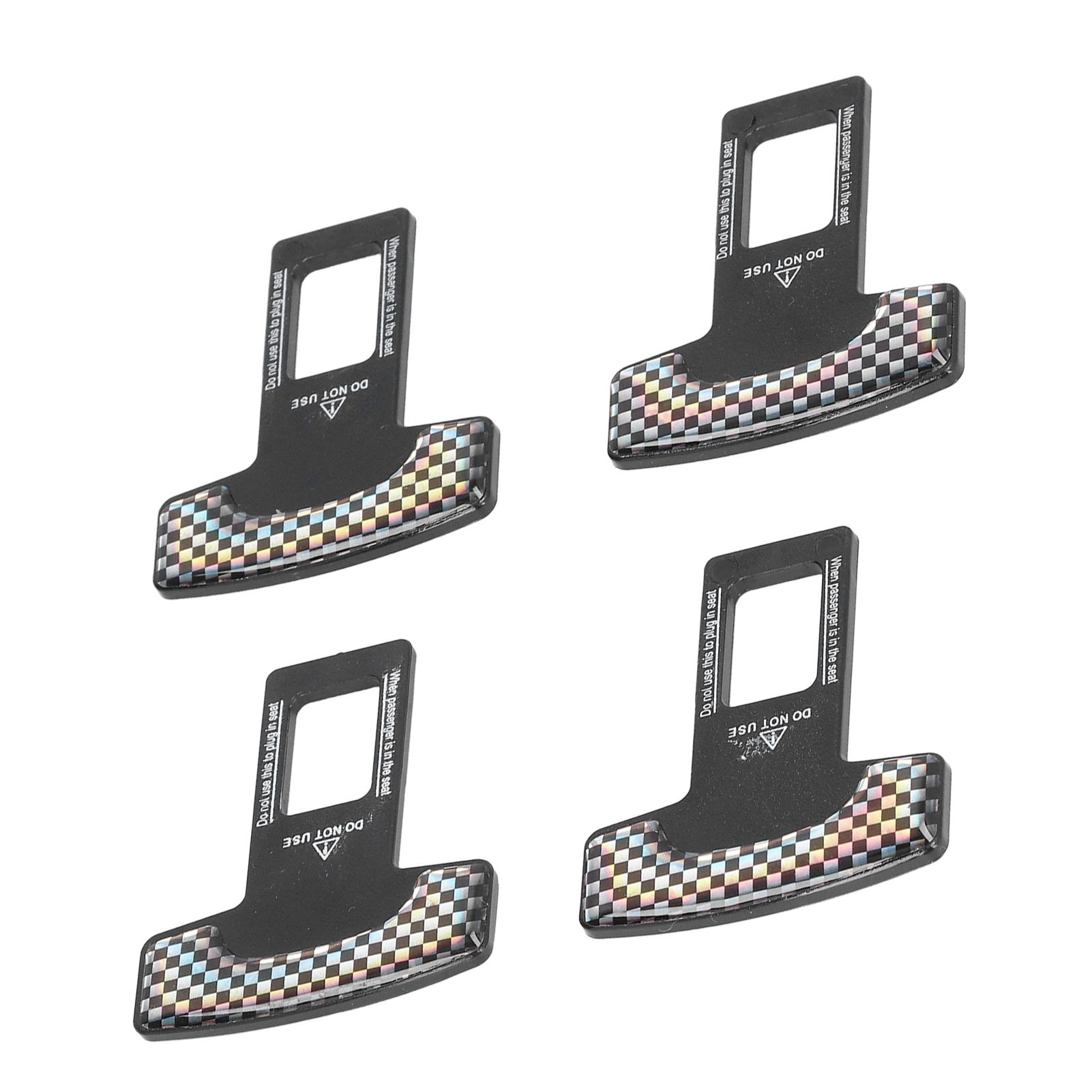 4PCS/Set Car Seat Safety Belt Stopper Buckles Alarm Canceler Carbon Fiber Aluminum Alloy Universal - Image 7