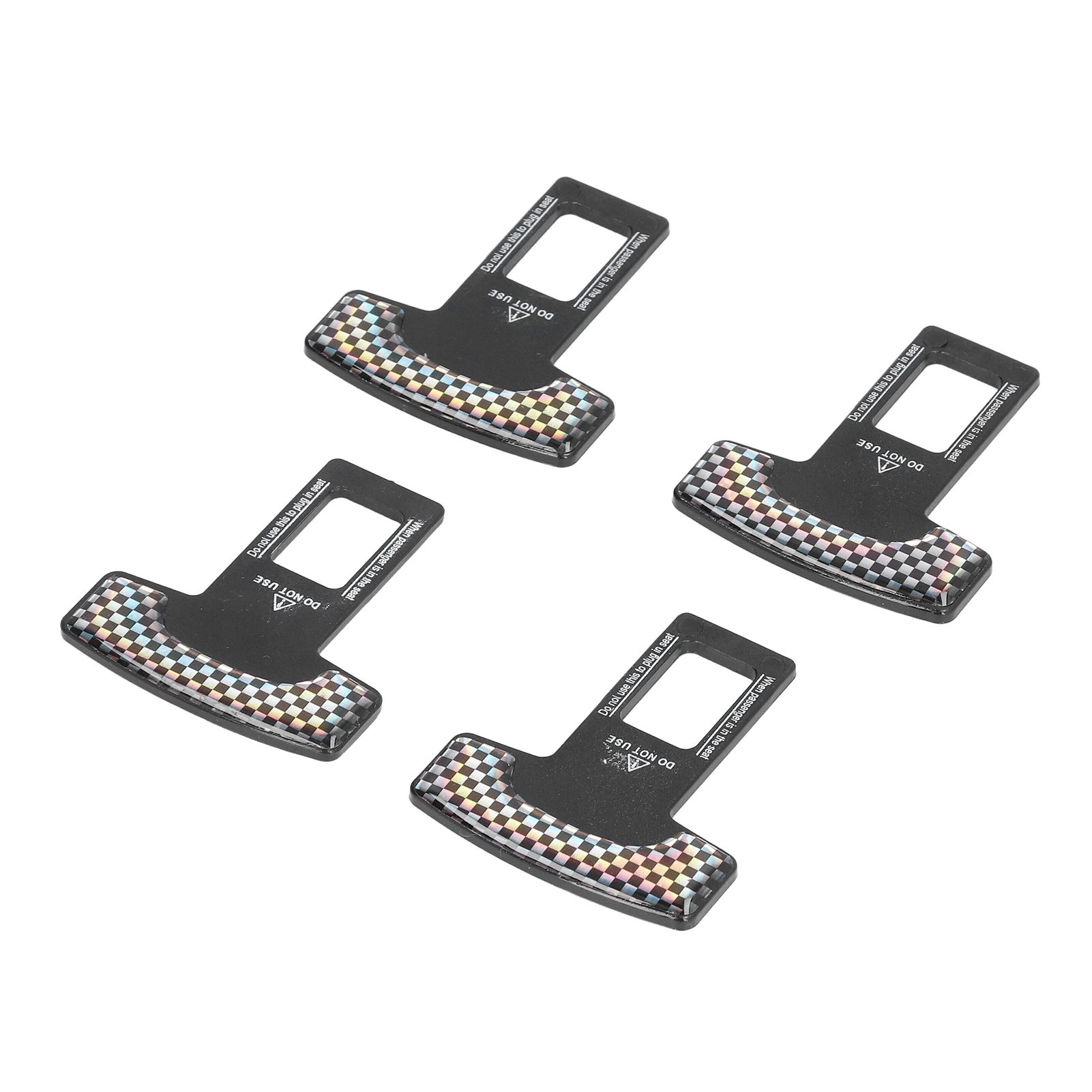 4PCS/Set Car Seat Safety Belt Stopper Buckles Alarm Canceler Carbon Fiber Aluminum Alloy Universal - Image 8
