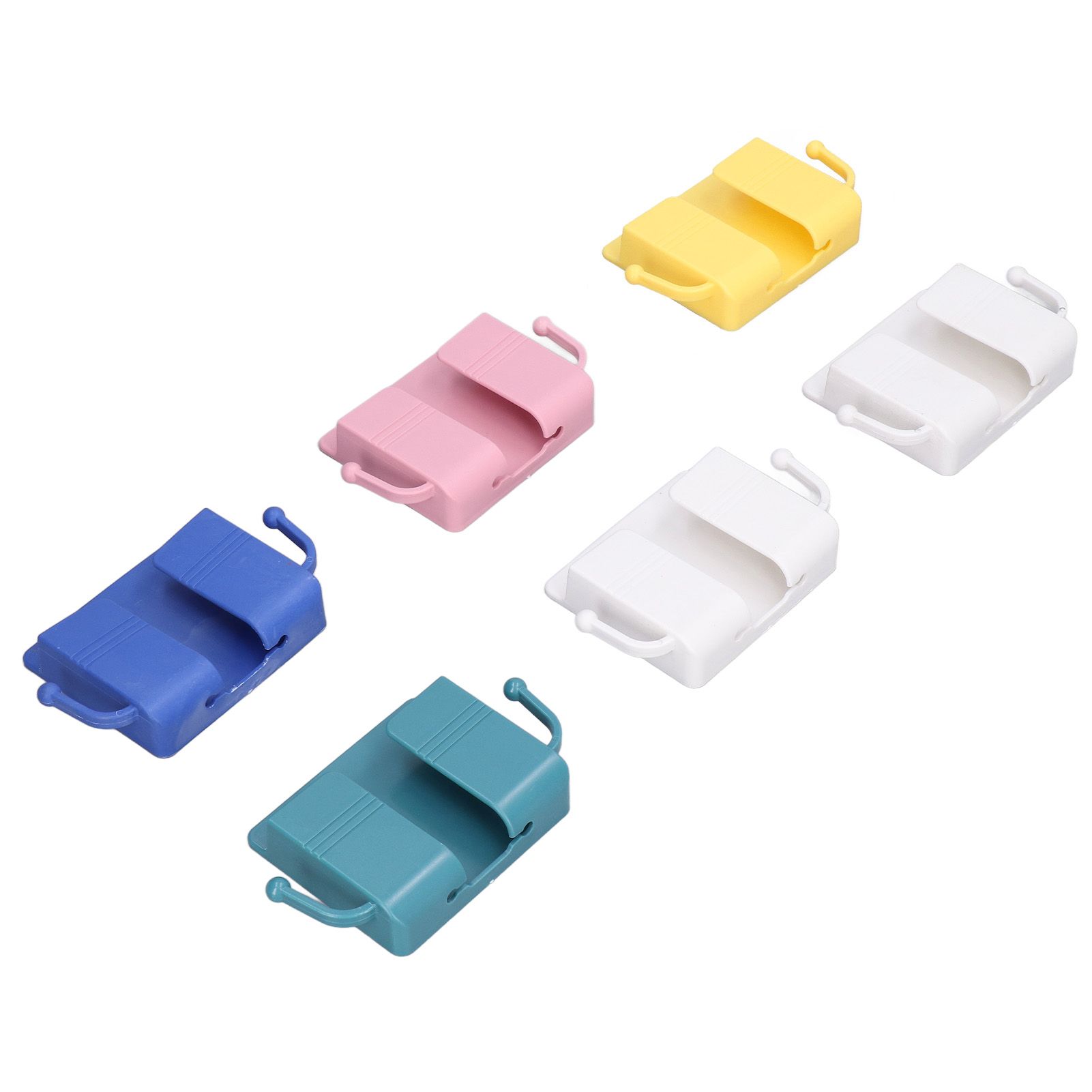 6pcs Wall Mount Phone Holder Self Adhesive Remote Control Storage Box Wall Beside Charging Phone Stand for Bedroom - Image 3