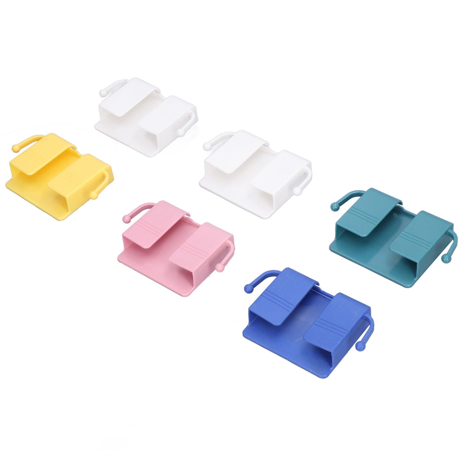 6pcs Wall Mount Phone Holder Self Adhesive Remote Control Storage Box Wall Beside Charging Phone Stand for Bedroom - Image 7