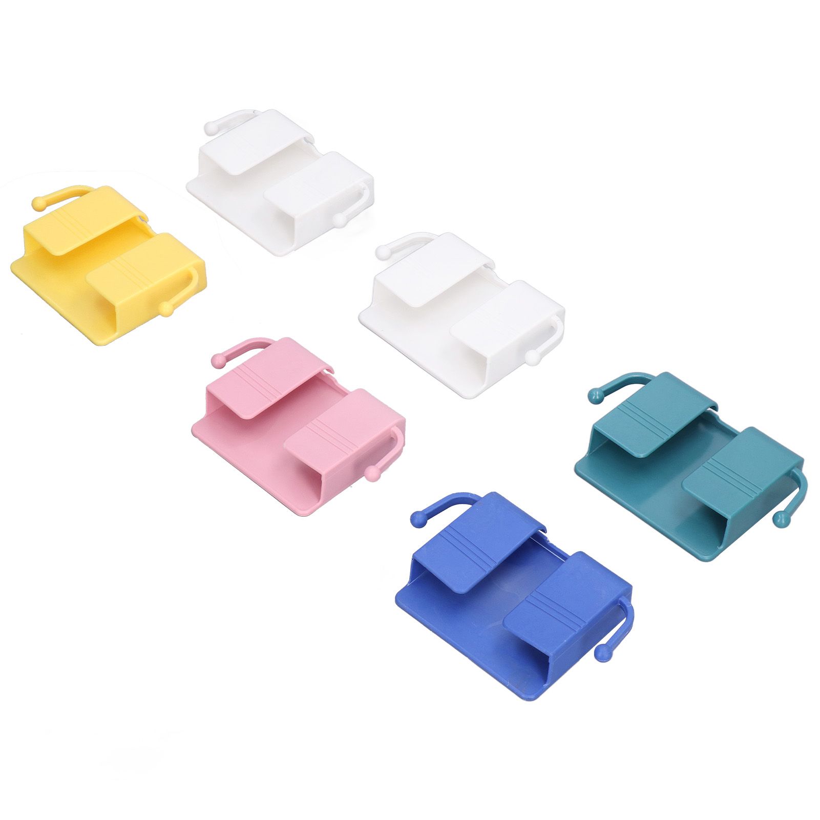 6pcs Wall Mount Phone Holder Self Adhesive Remote Control Storage Box Wall Beside Charging Phone Stand for Bedroom - Image 8