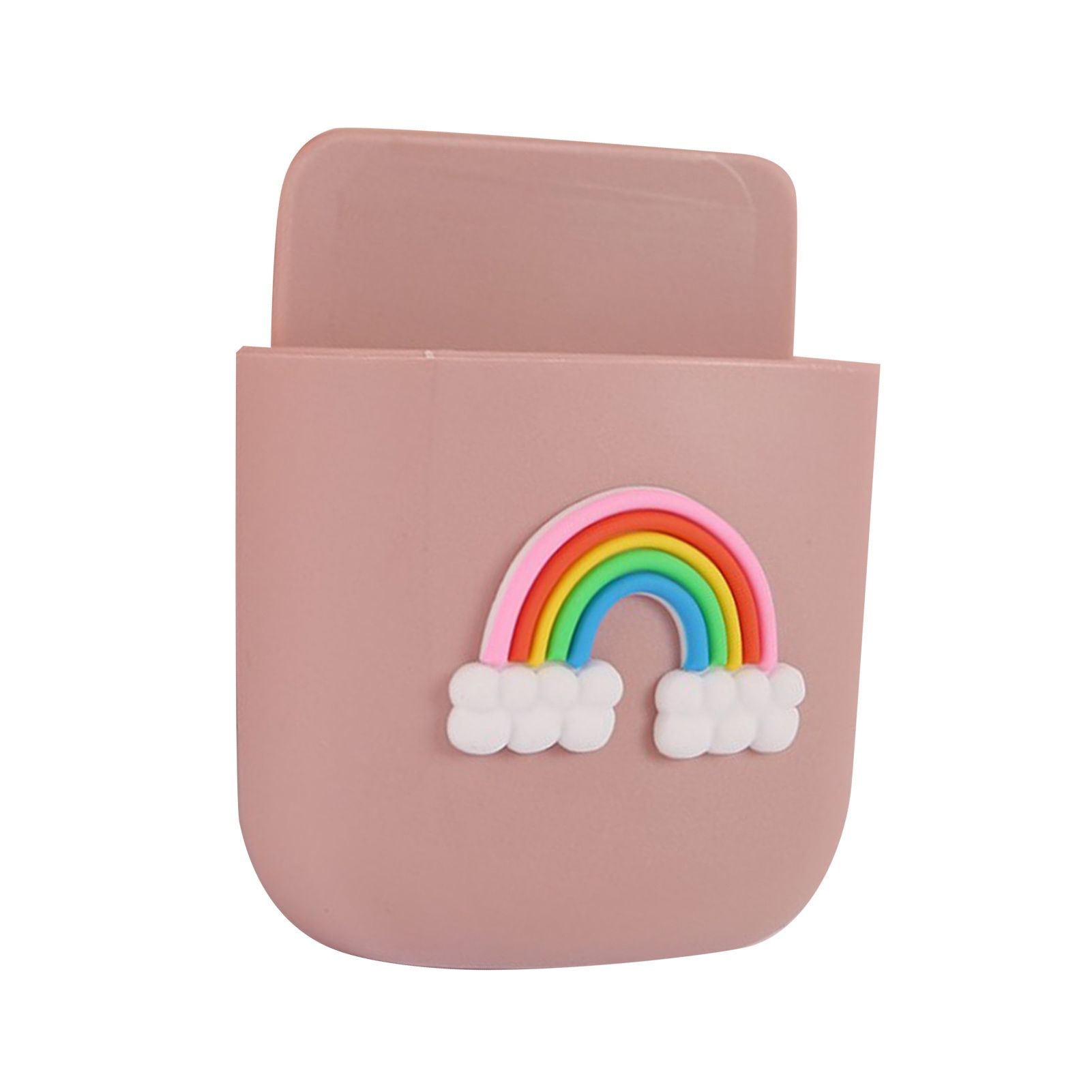 Remote Control Holders Wall Mount Adhesive Organizer Pen Storage Box Phone Holder for Office Home SchoolRainbow - Image 1