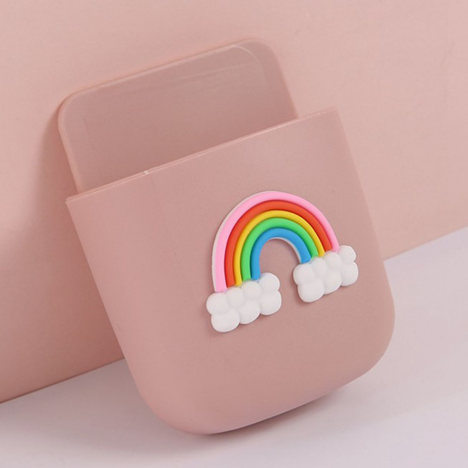Remote Control Holders Wall Mount Adhesive Organizer Pen Storage Box Phone Holder for Office Home SchoolRainbow - Image 2