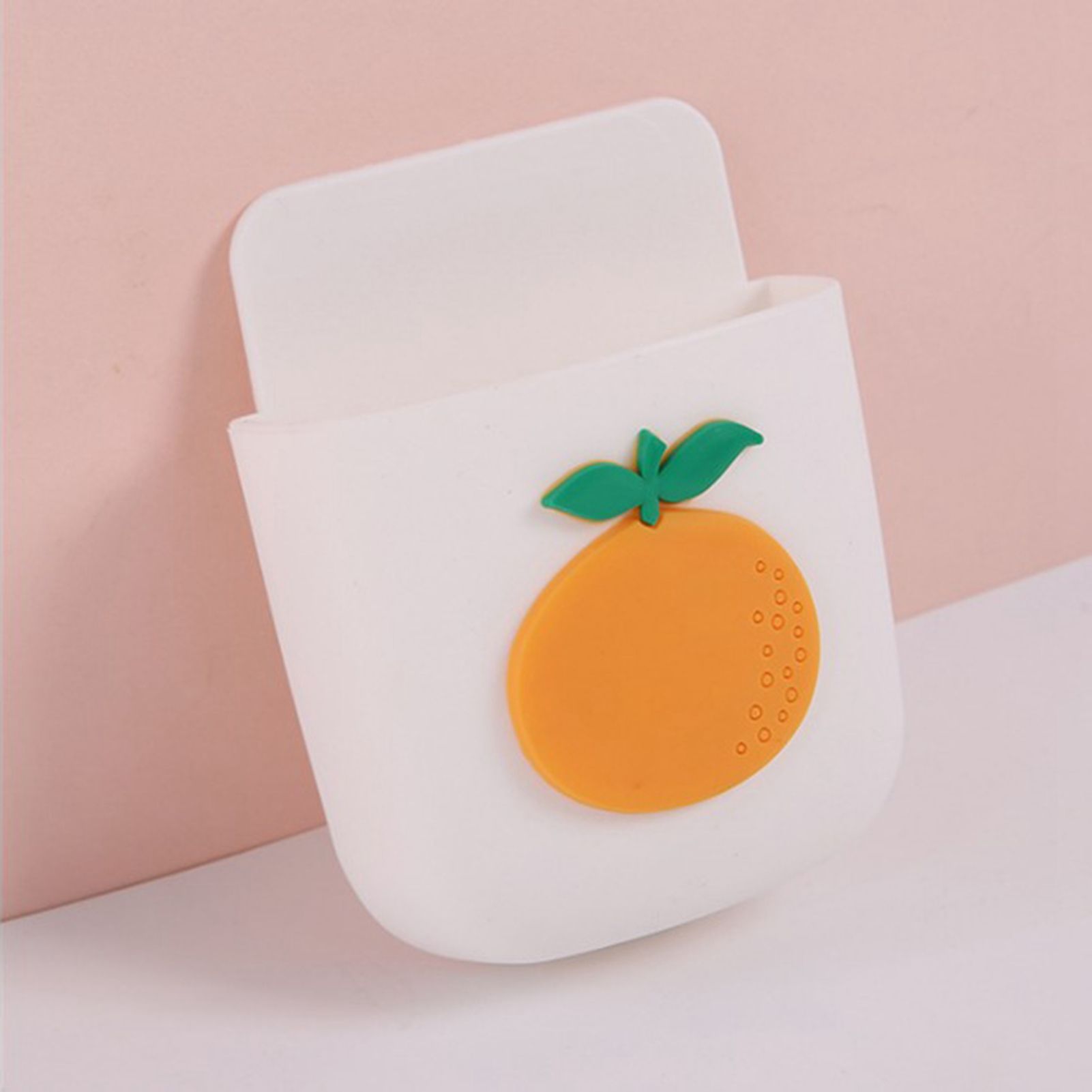 Remote Control Holders Wall Mount Adhesive Organizer Pen Storage Box Phone Holder for Office Home SchoolOrange - Image 2