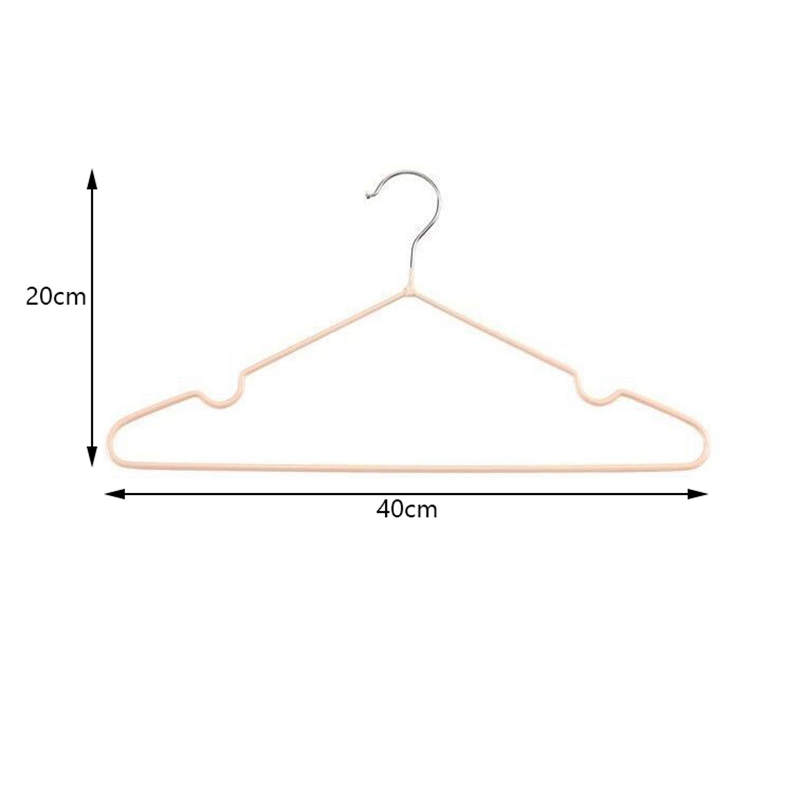 10PCS 40cm Clothing Hanger Coat Hanger Clothes Drying Rack Stainless Steel Laundry RackPink - Image 4