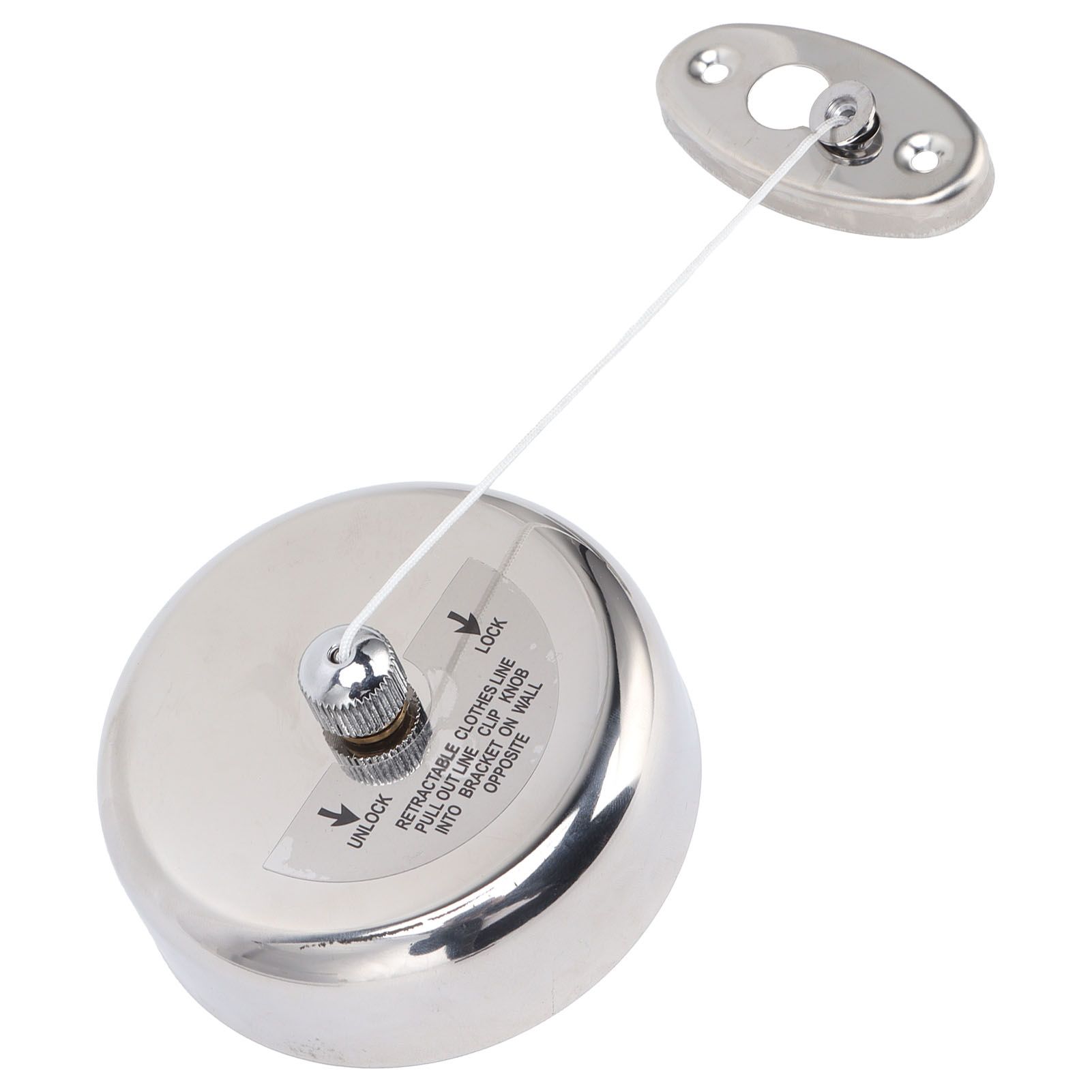 Clothesline 304 Stainless Steel Nylon Cord Space Saving Retractable 9ft/2.8m Indoor Clothesline - Image 3