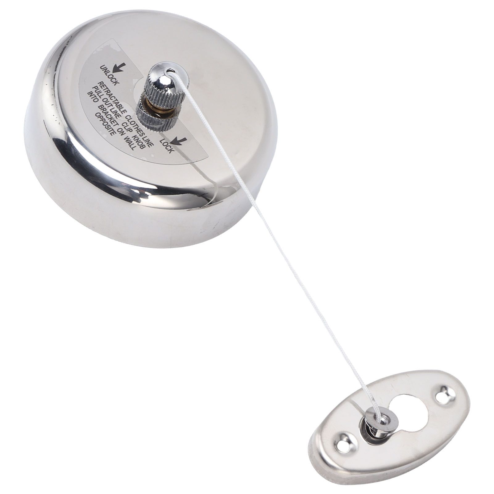 Clothesline 304 Stainless Steel Nylon Cord Space Saving Retractable 9ft/2.8m Indoor Clothesline - Image 5
