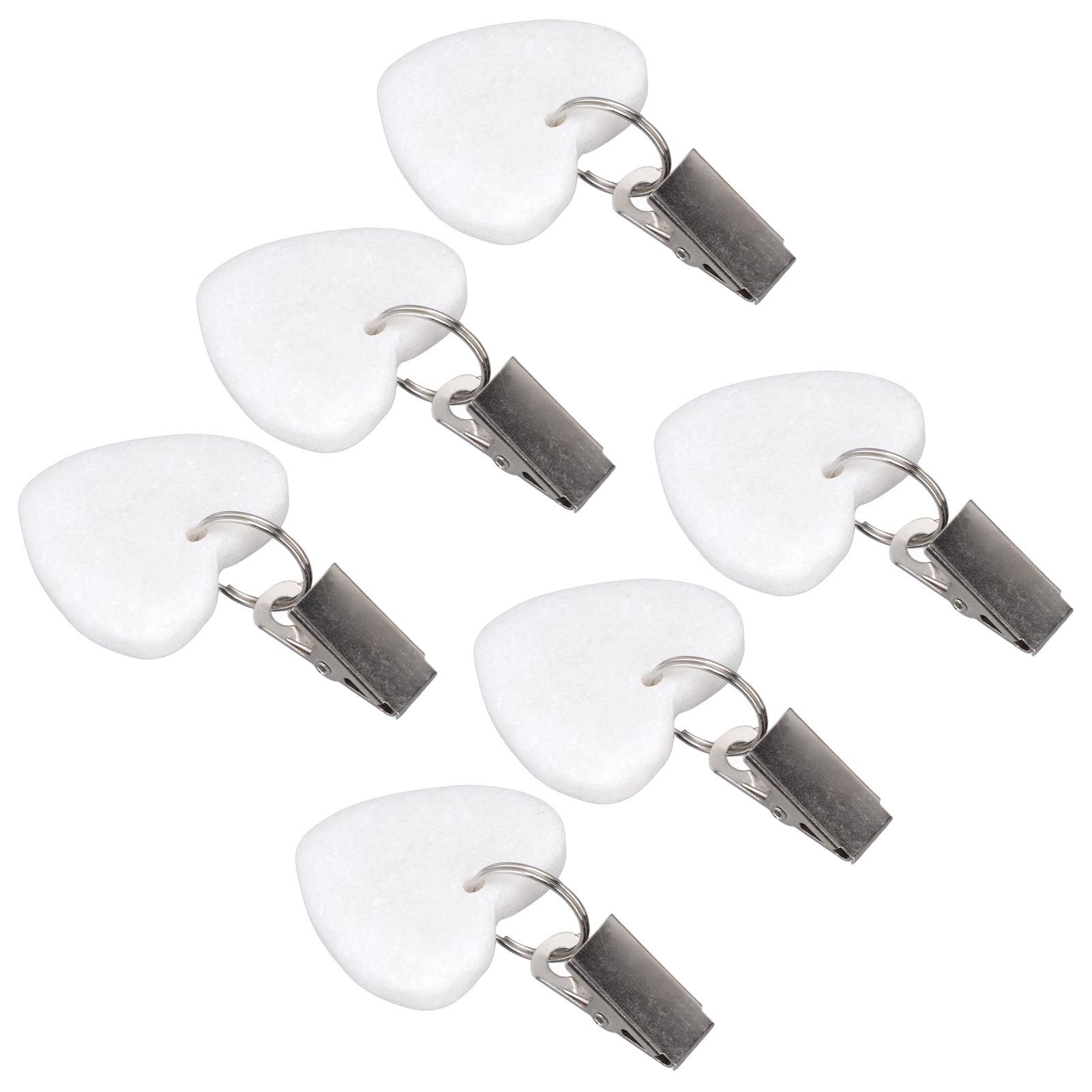 6Pcs Tablecloth Weights Marble Stainless Steel Small Size Waterproof Rustproof Durable Clip On Weights for Party PicnicHeart Shaped - Image 3
