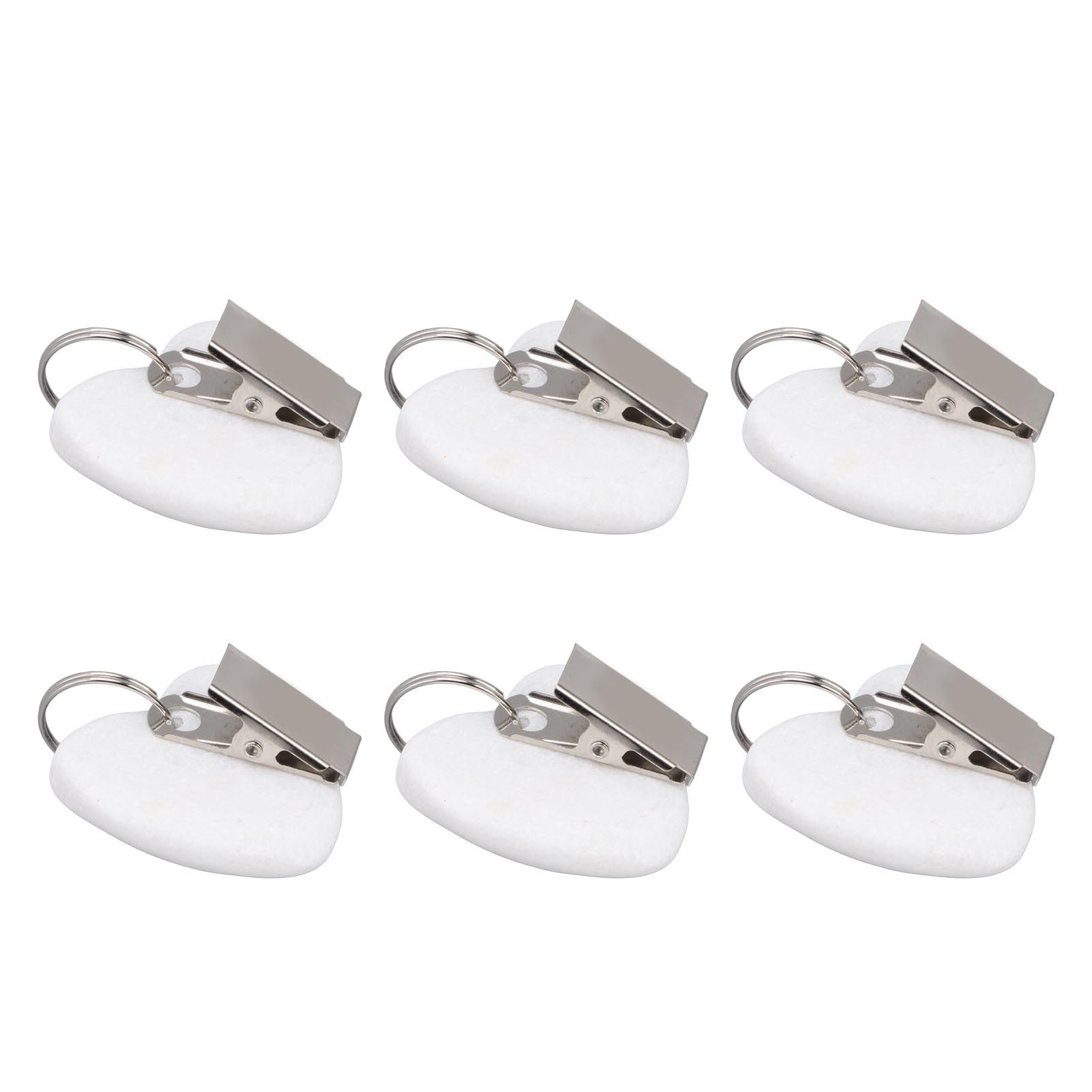 6Pcs Tablecloth Weights Marble Stainless Steel Small Size Waterproof Rustproof Durable Clip On Weights for Party PicnicHeart Shaped - Image 7