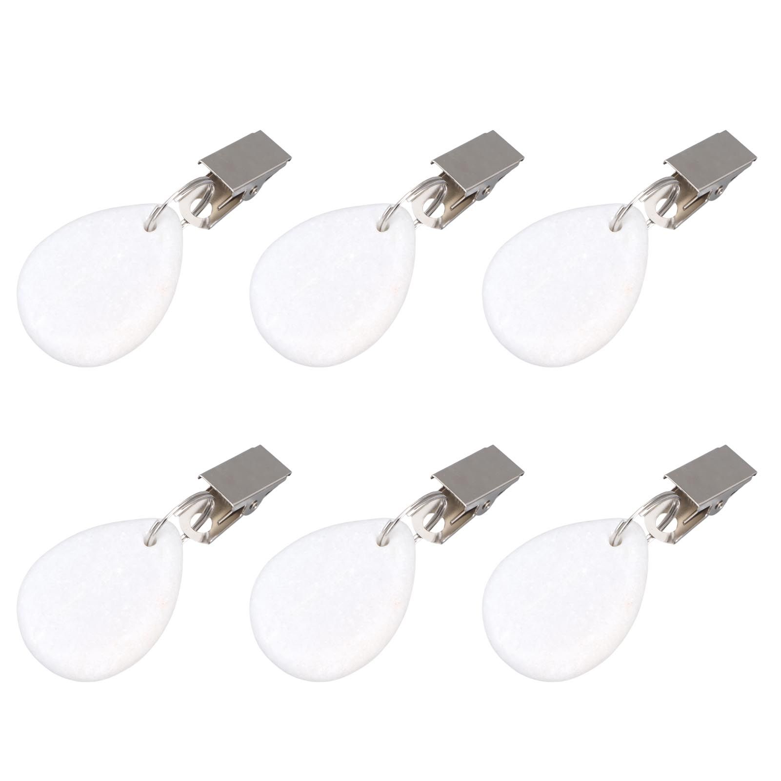 6Pcs Tablecloth Weights Marble Stainless Steel Small Size Waterproof Rustproof Durable Clip On Weights for Party PicnicOval - Image 3