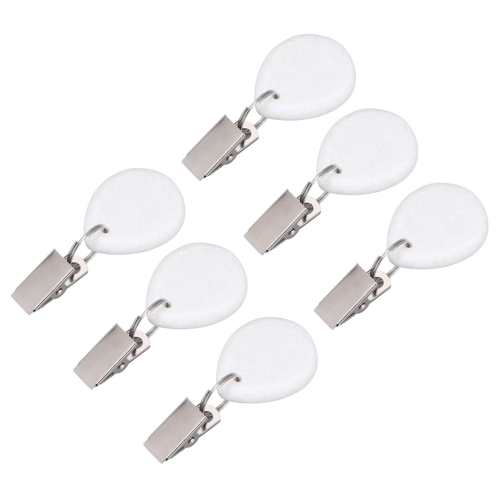 6Pcs Tablecloth Weights Marble Stainless Steel Small Size Waterproof Rustproof Durable Clip On Weights for Party PicnicOval - Image 4