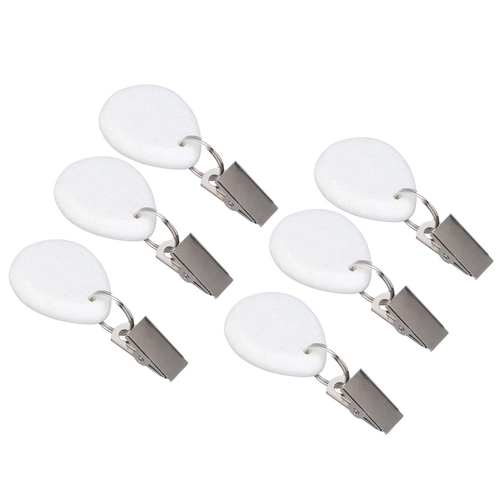 6Pcs Tablecloth Weights Marble Stainless Steel Small Size Waterproof Rustproof Durable Clip On Weights for Party PicnicOval - Image 5