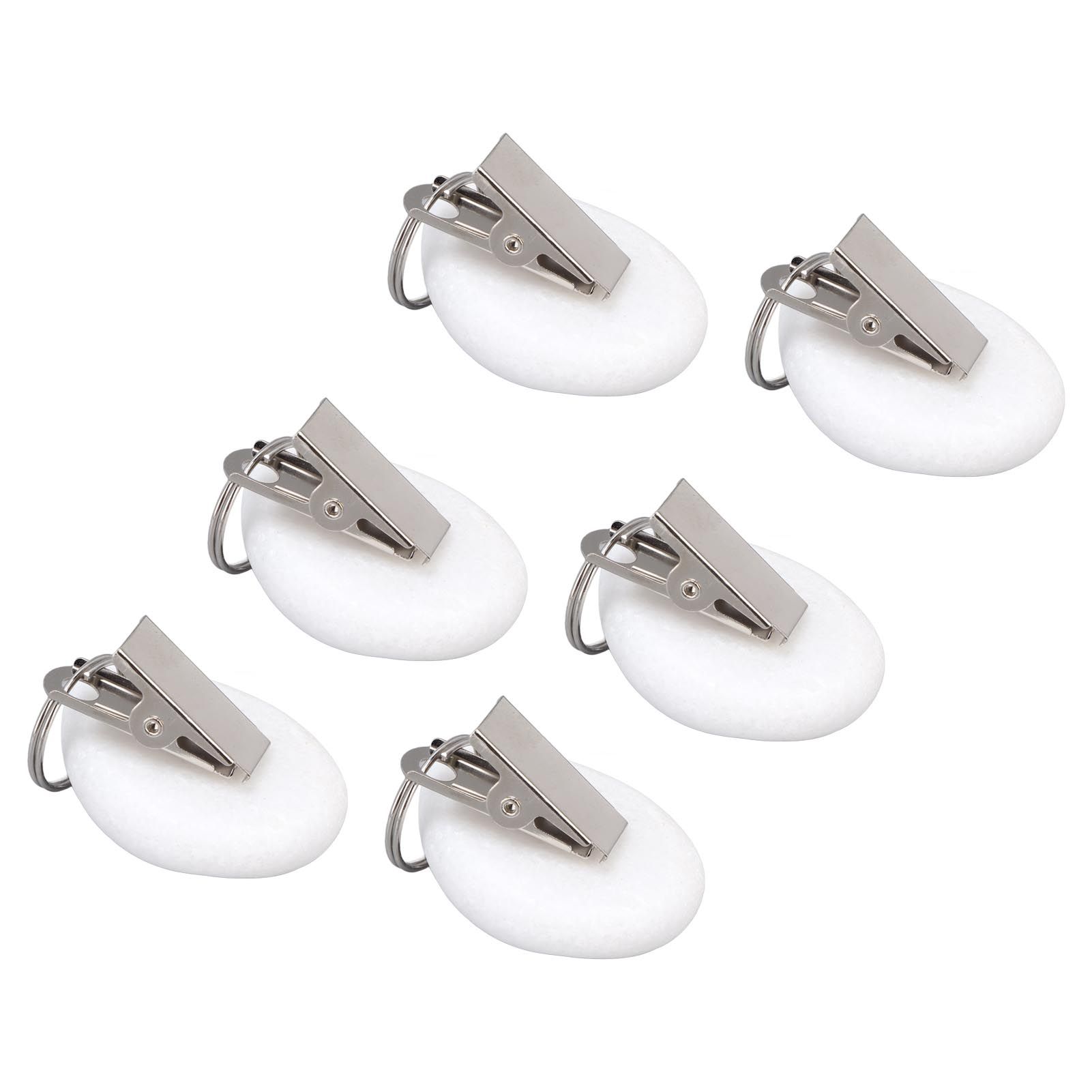 6Pcs Tablecloth Weights Marble Stainless Steel Small Size Waterproof Rustproof Durable Clip On Weights for Party PicnicOval - Image 7