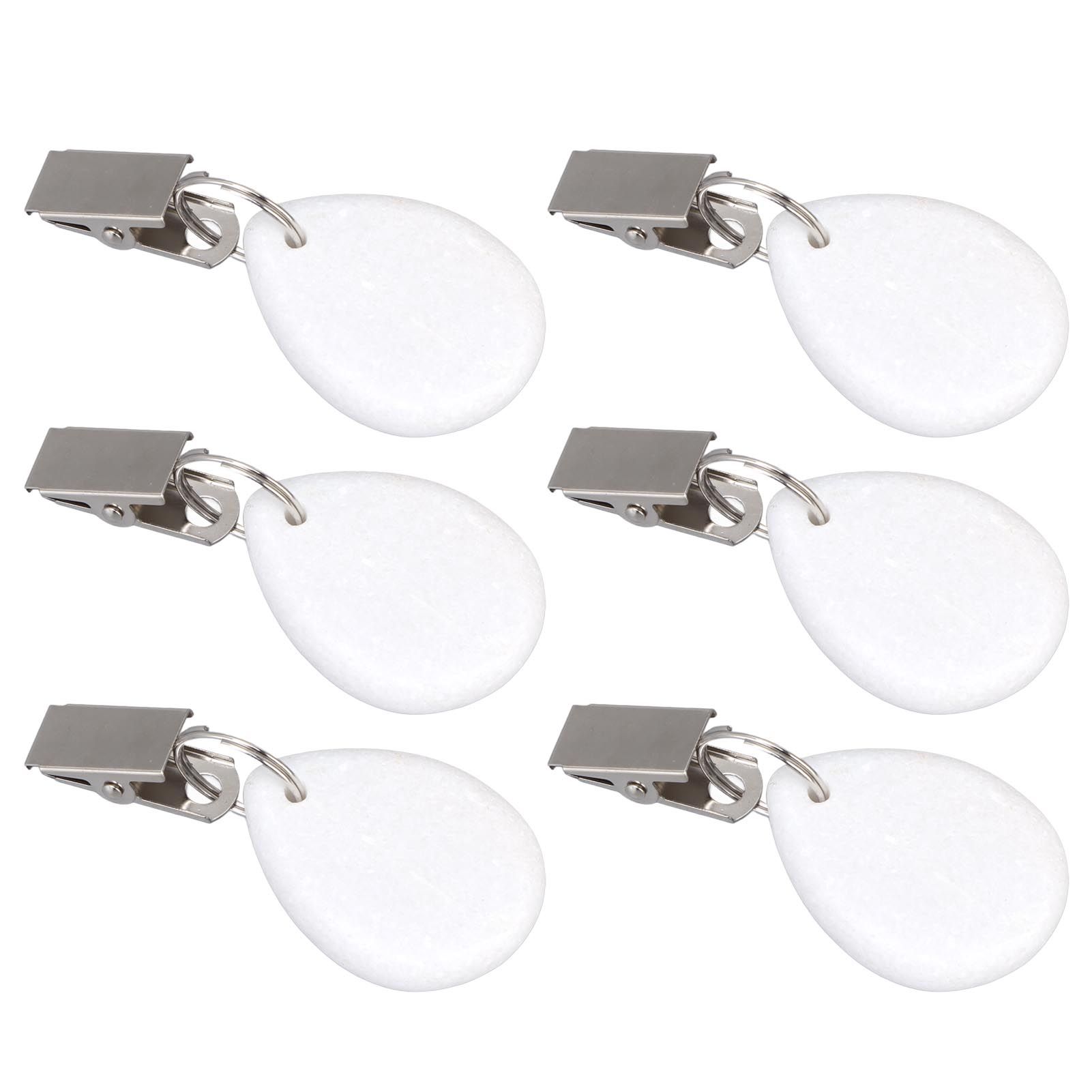 6Pcs Tablecloth Weights Marble Stainless Steel Small Size Waterproof Rustproof Durable Clip On Weights for Party PicnicOval - Image 8