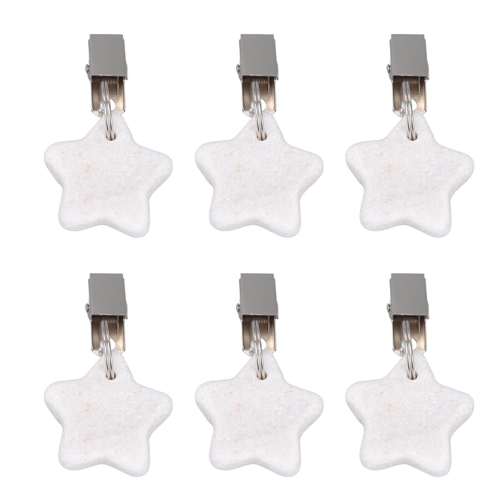 6Pcs Tablecloth Weights Marble Stainless Steel Small Size Waterproof Rustproof Durable Clip On Weights for Party PicnicStar - Image 2