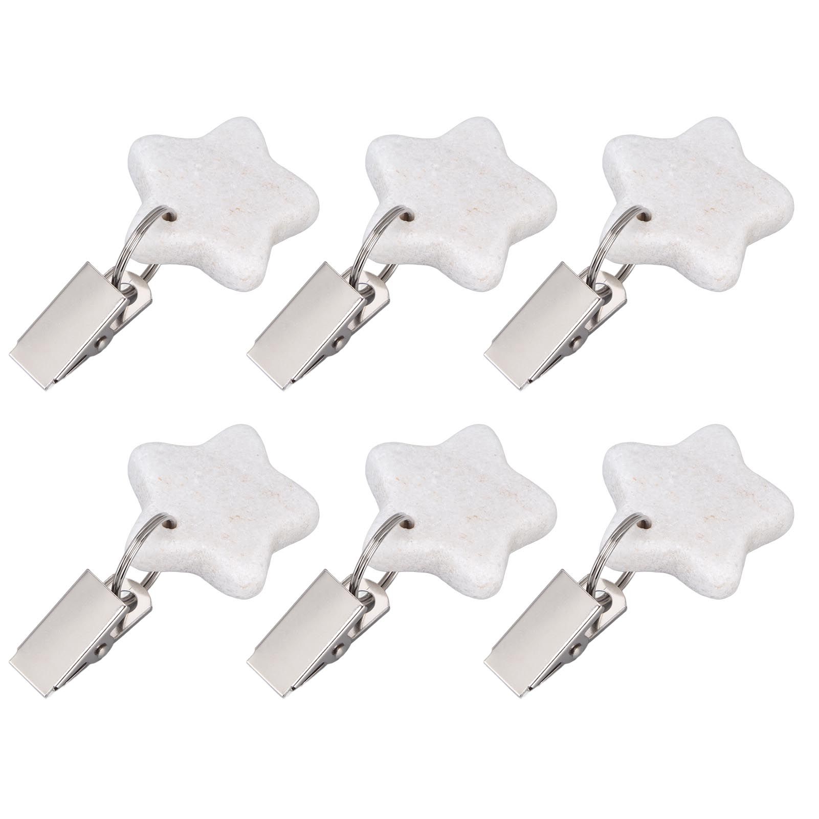 6Pcs Tablecloth Weights Marble Stainless Steel Small Size Waterproof Rustproof Durable Clip On Weights for Party PicnicStar - Image 3