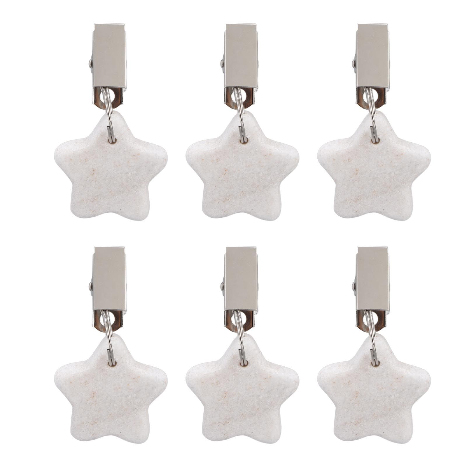 6Pcs Tablecloth Weights Marble Stainless Steel Small Size Waterproof Rustproof Durable Clip On Weights for Party PicnicStar - Image 5