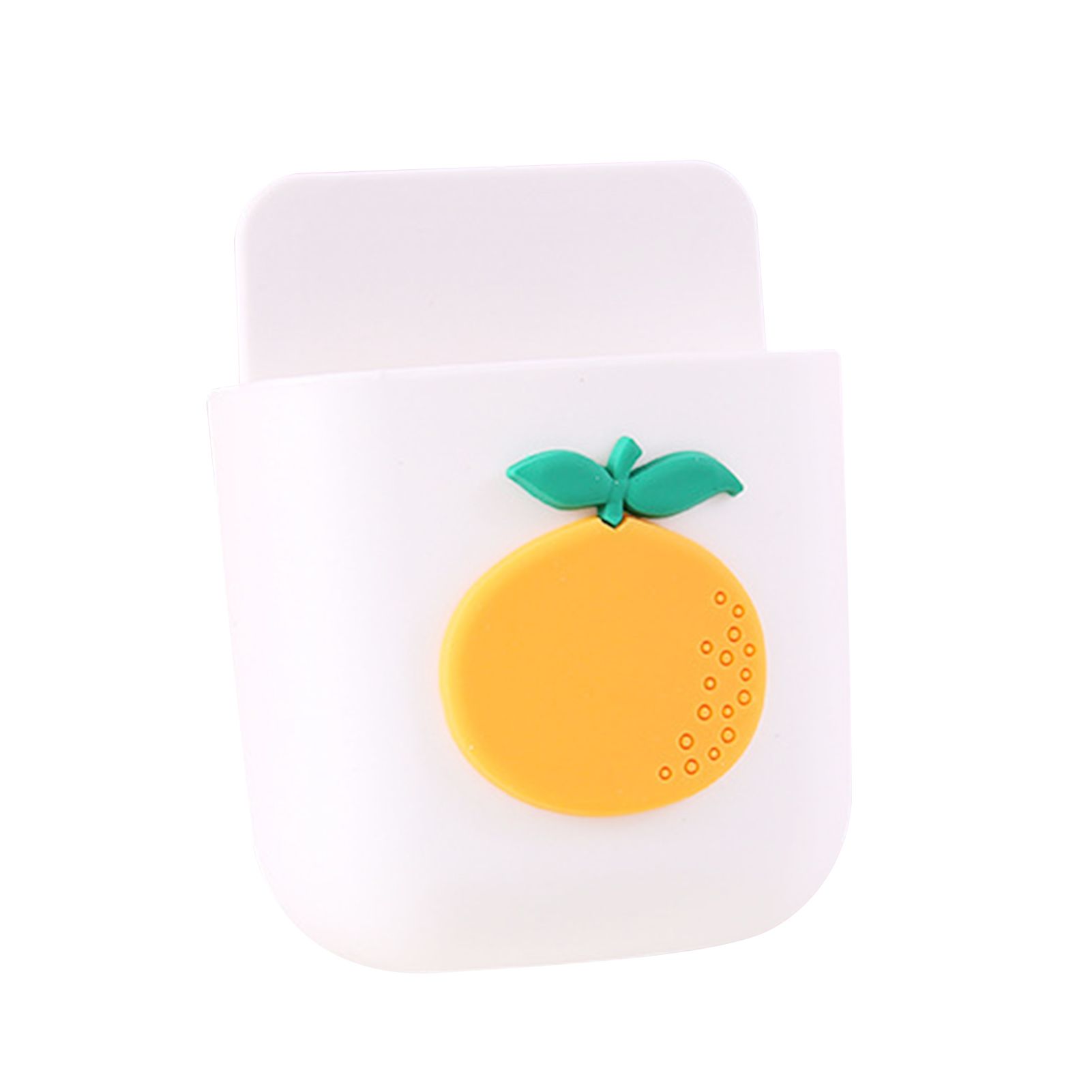 Cartoon Storage Box Wall Mounted Storage Container Cute Phone Storage Box for Home Decoration(White Orange Pattern ) - Image 1
