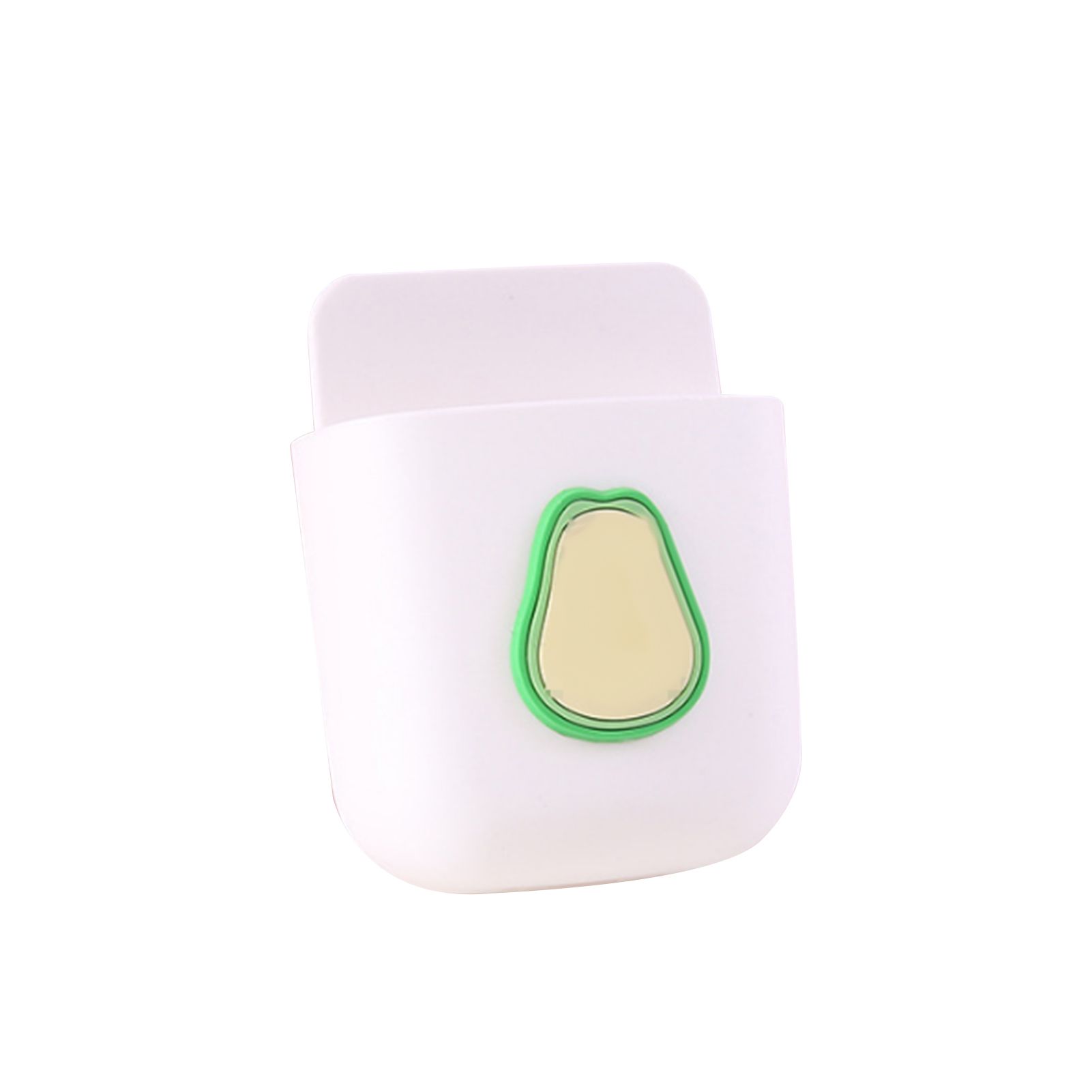 Cartoon Storage Box Wall Mounted Storage Container Cute Phone Storage Box for Home Decoration(White Avocado Pattern ) - Image 1