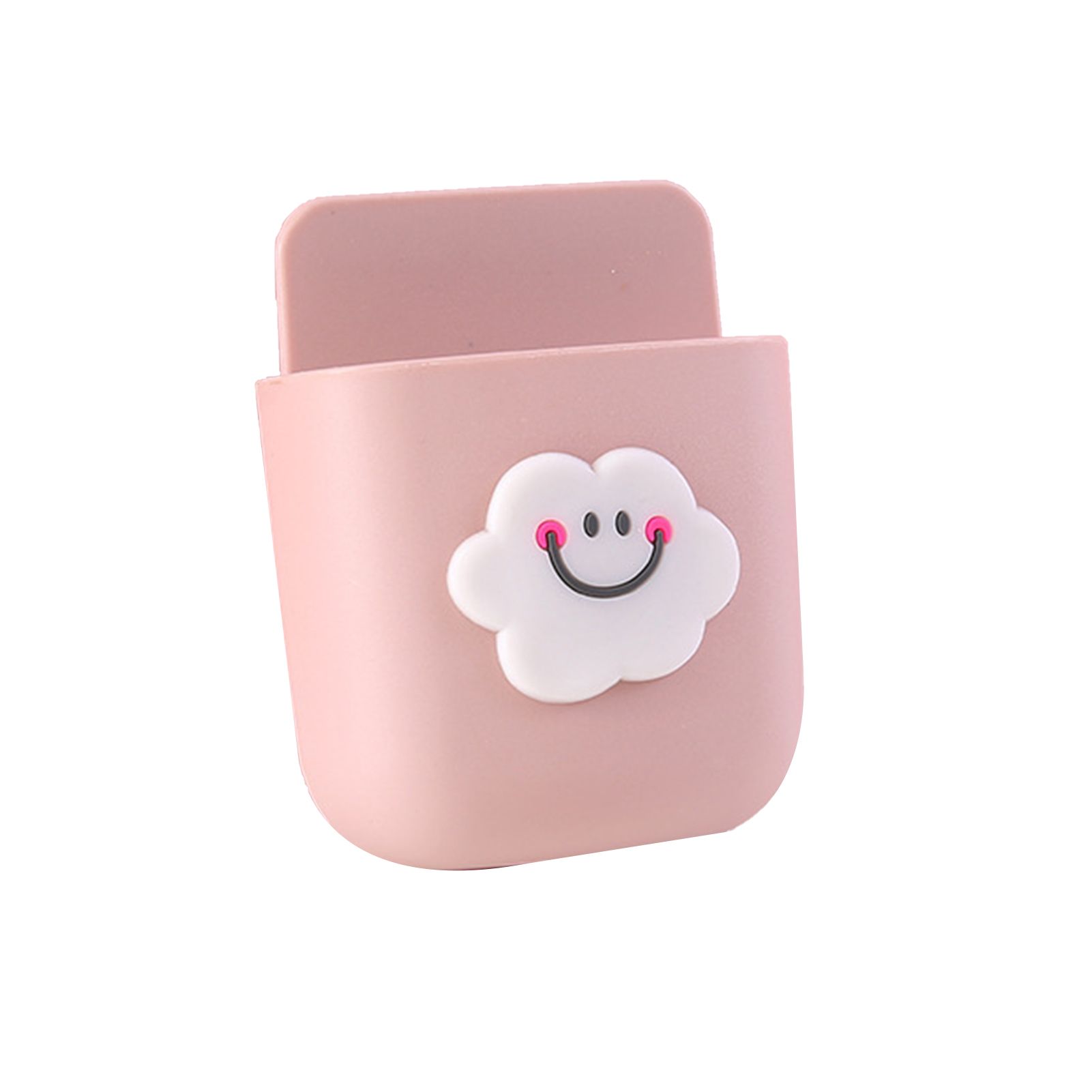 Cartoon Storage Box Wall Mounted Storage Container Cute Phone Storage Box for Home Decoration(Pink Cloud Pattern ) - Image 1