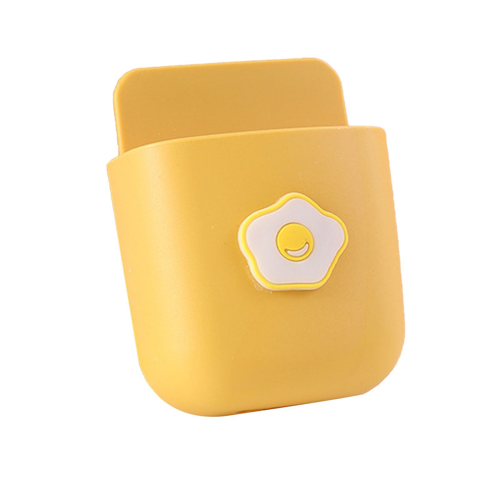 Cartoon Storage Box Wall Mounted Storage Container Cute Phone Storage Box for Home Decoration(YellowFried Egg Pattern ) - Image 1