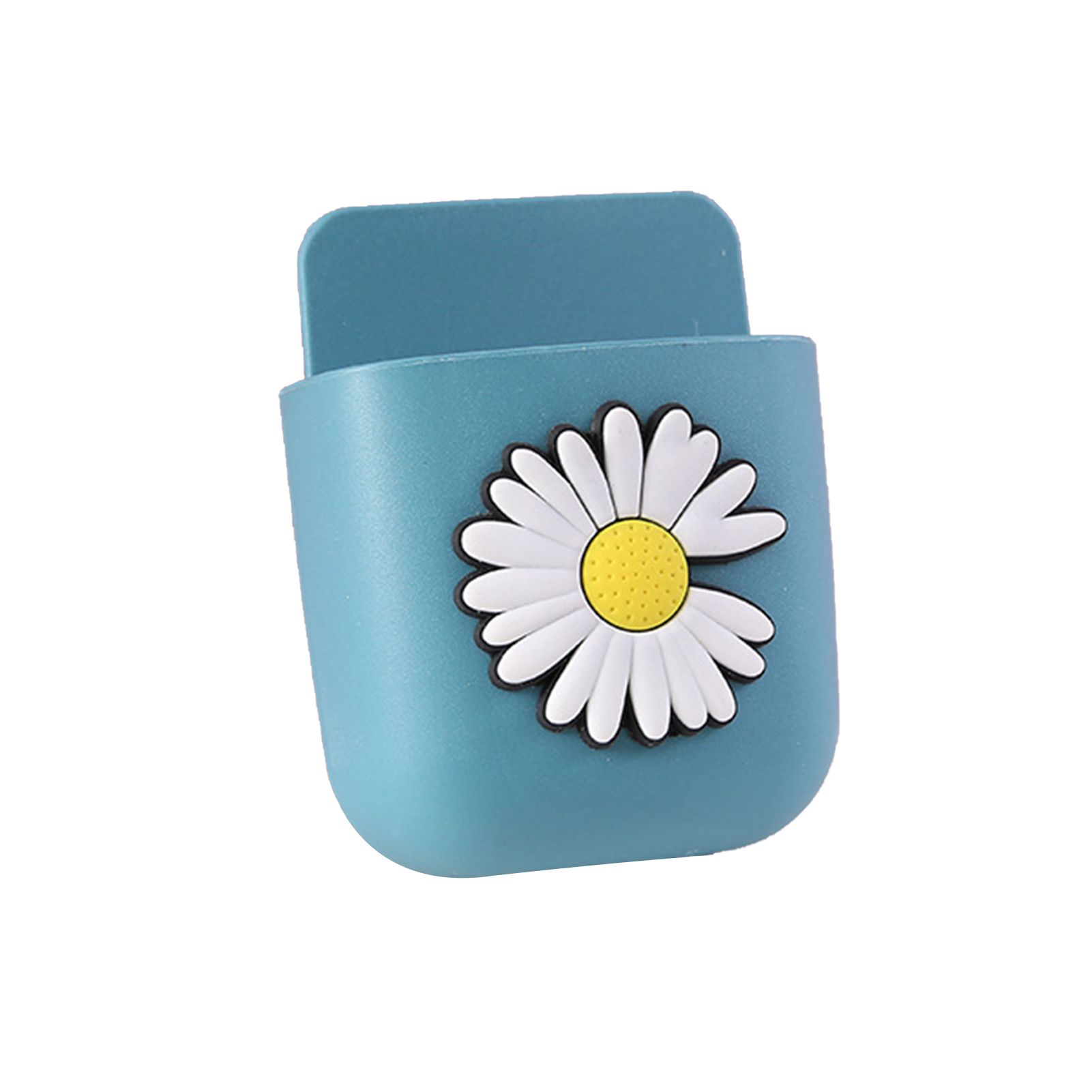 Cartoon Storage Box Wall Mounted Storage Container Cute Phone Storage Box for Home Decoration(Blue Daisy Pattern ) - Image 1