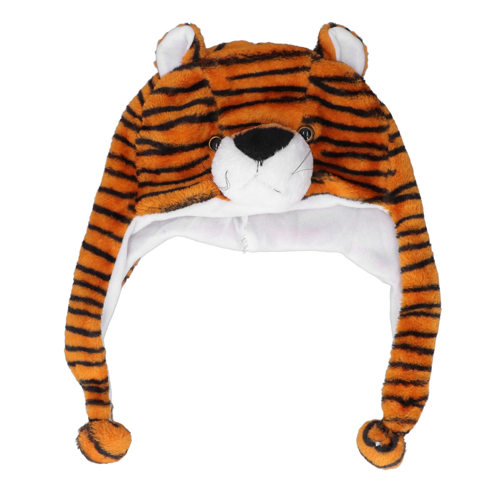 Tiger Cute Plush Hat Soft Coldproof Prevent Static Funny Winter Tiger Hat for School Camping - Image 1