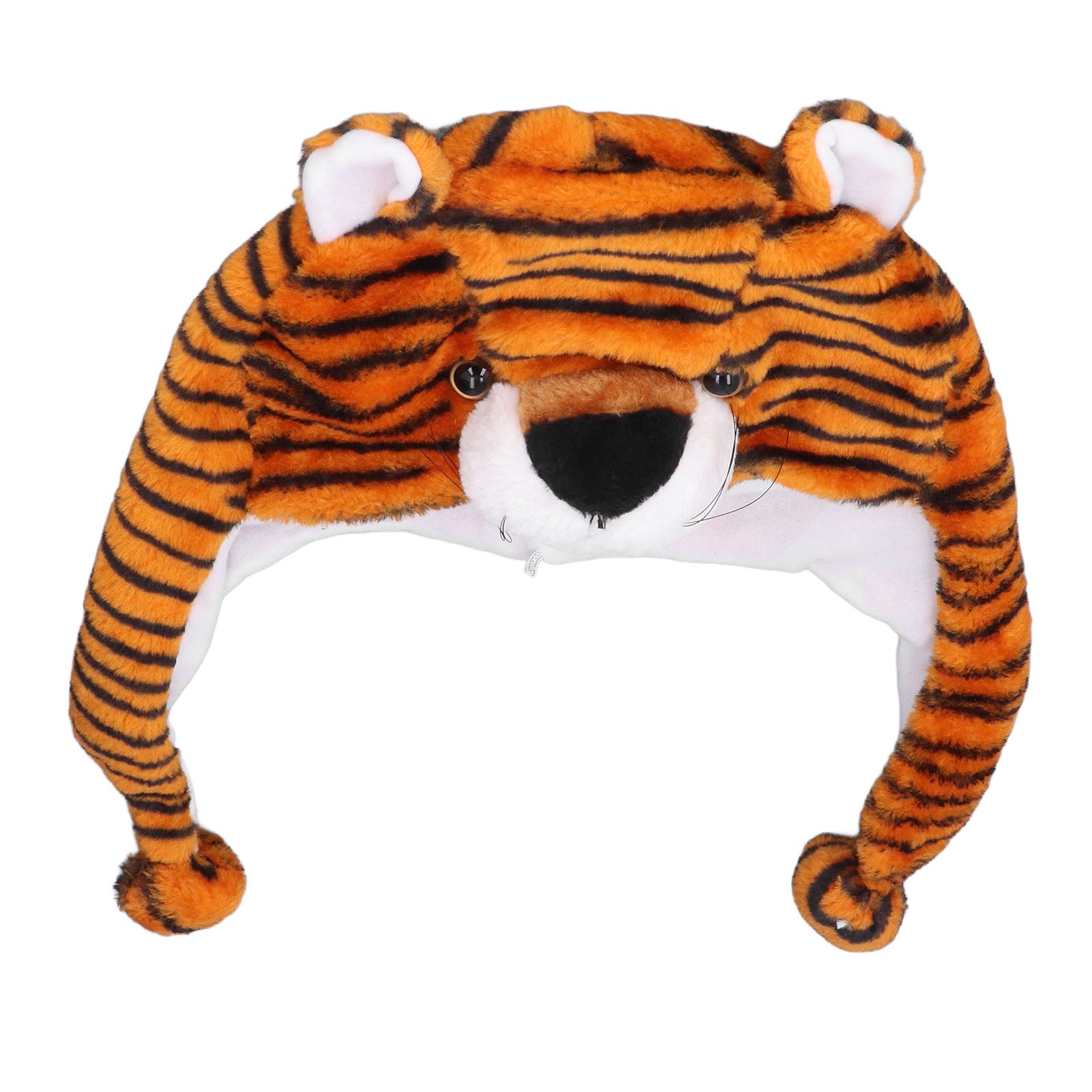 Tiger Cute Plush Hat Soft Coldproof Prevent Static Funny Winter Tiger Hat for School Camping - Image 3
