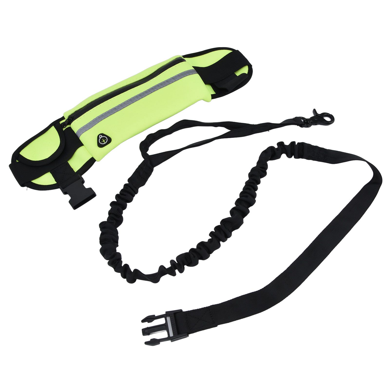 Sports Belt Bag Leash Set Reflective Elastic Explosion Proof Dog Running Traction Rope for Walking RunningGrass Green - Image 3