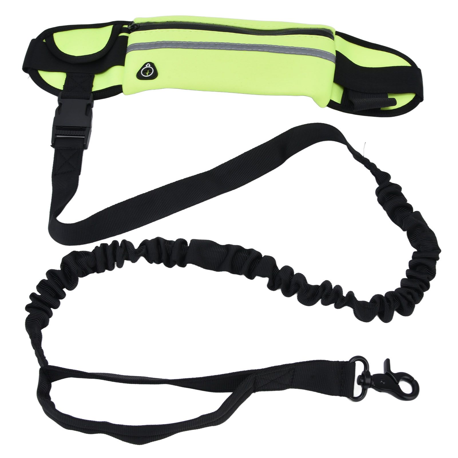 Sports Belt Bag Leash Set Reflective Elastic Explosion Proof Dog Running Traction Rope for Walking RunningGrass Green - Image 4