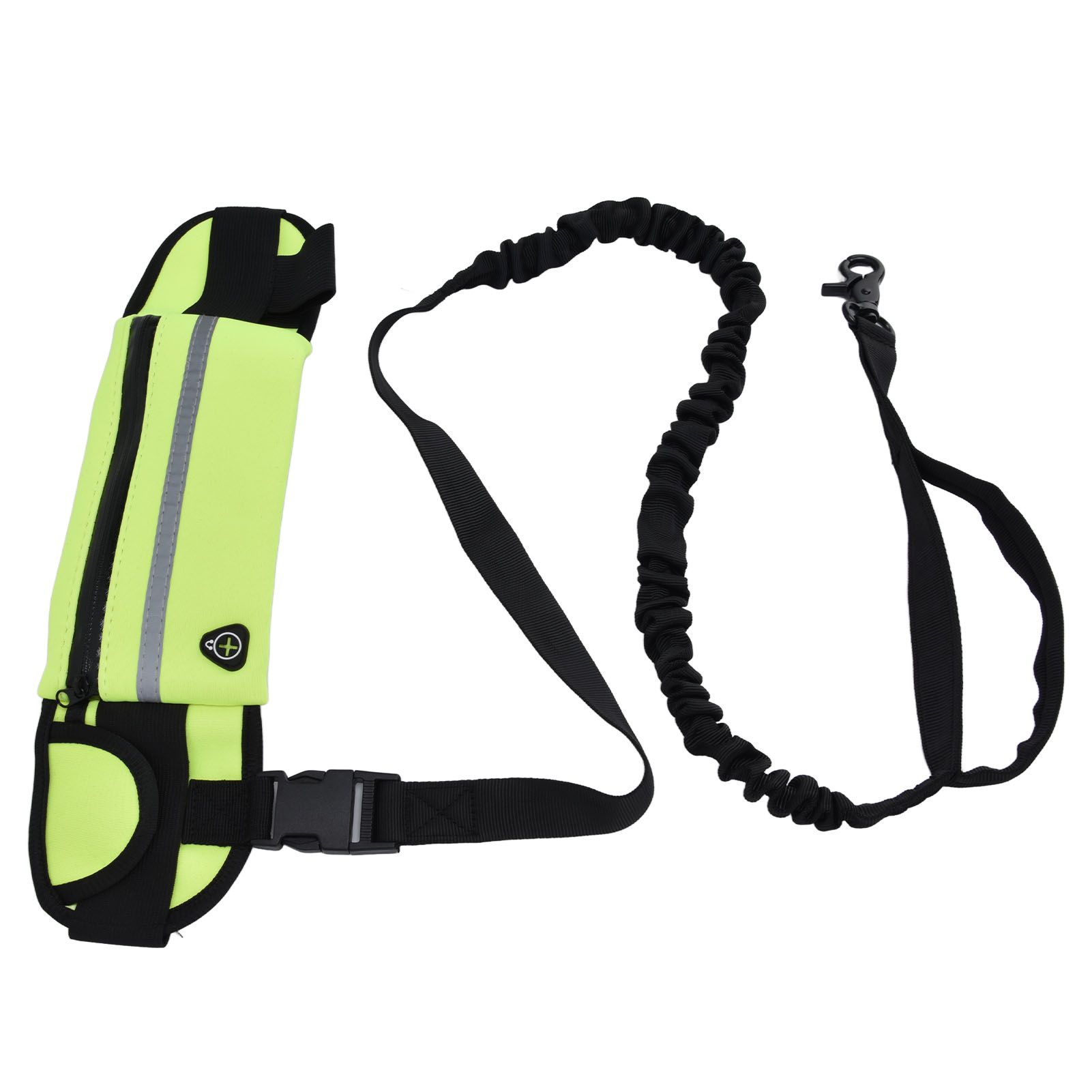 Sports Belt Bag Leash Set Reflective Elastic Explosion Proof Dog Running Traction Rope for Walking RunningGrass Green - Image 5