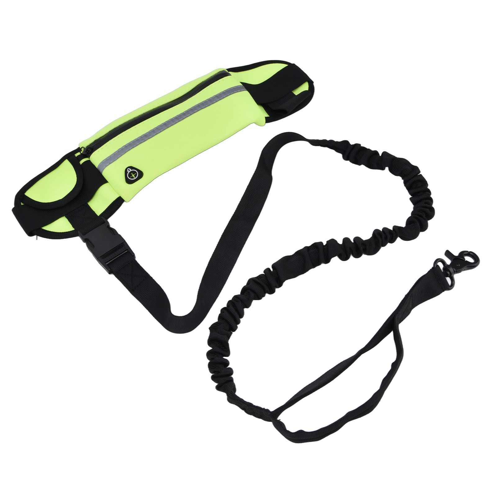 Sports Belt Bag Leash Set Reflective Elastic Explosion Proof Dog Running Traction Rope for Walking RunningGrass Green - Image 6