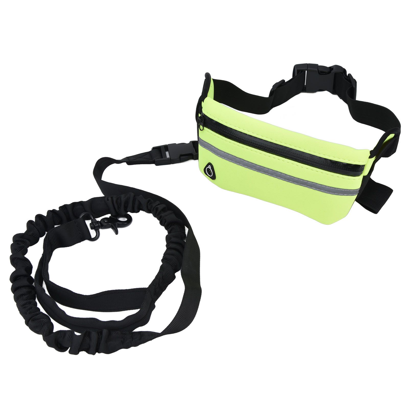 Sports Belt Bag Leash Set Reflective Elastic Explosion Proof Dog Running Traction Rope for Walking RunningGrass Green - Image 7