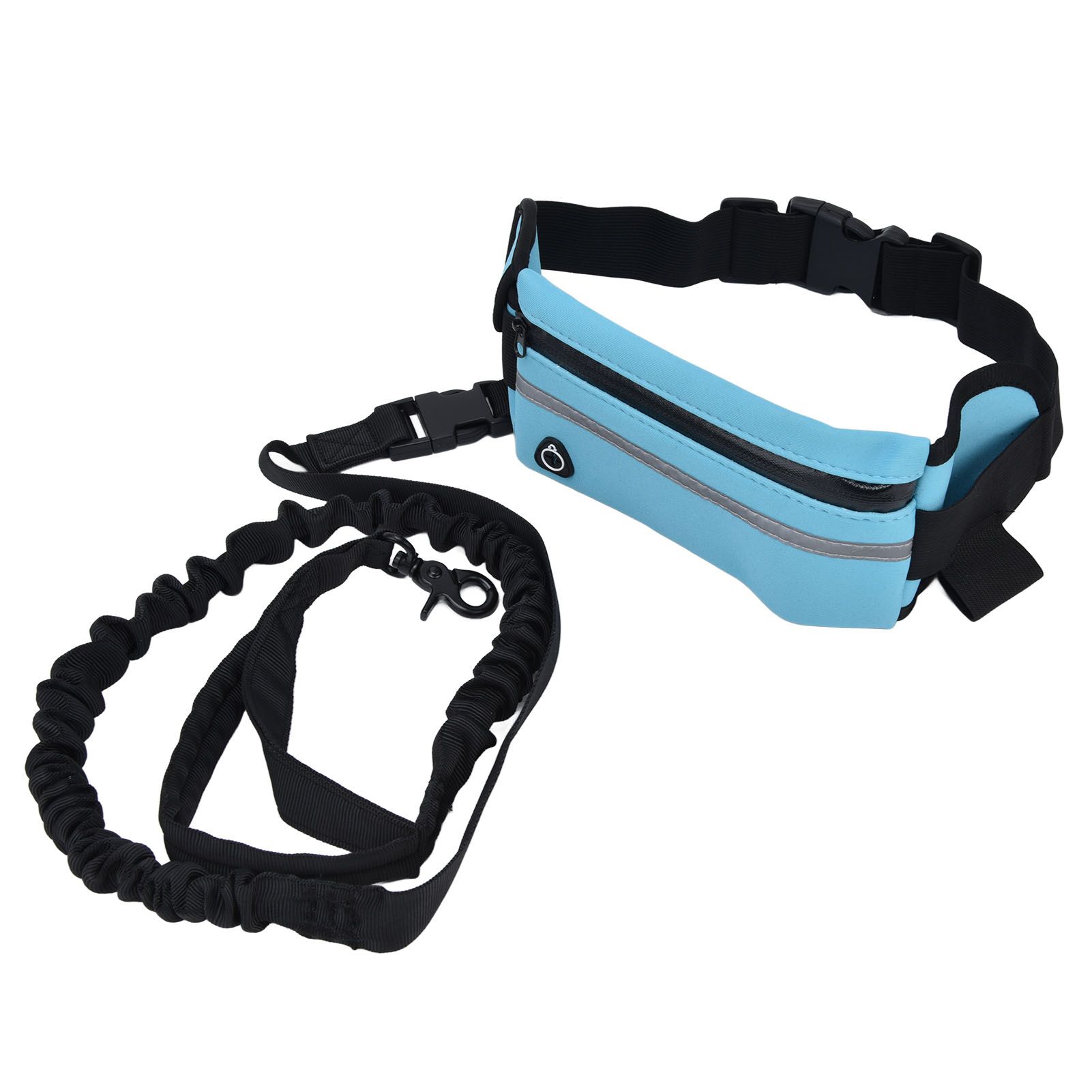 Sports Belt Bag Leash Set Reflective Elastic Explosion Proof Dog Running Traction Rope for Walking RunningSky Blue - Image 6