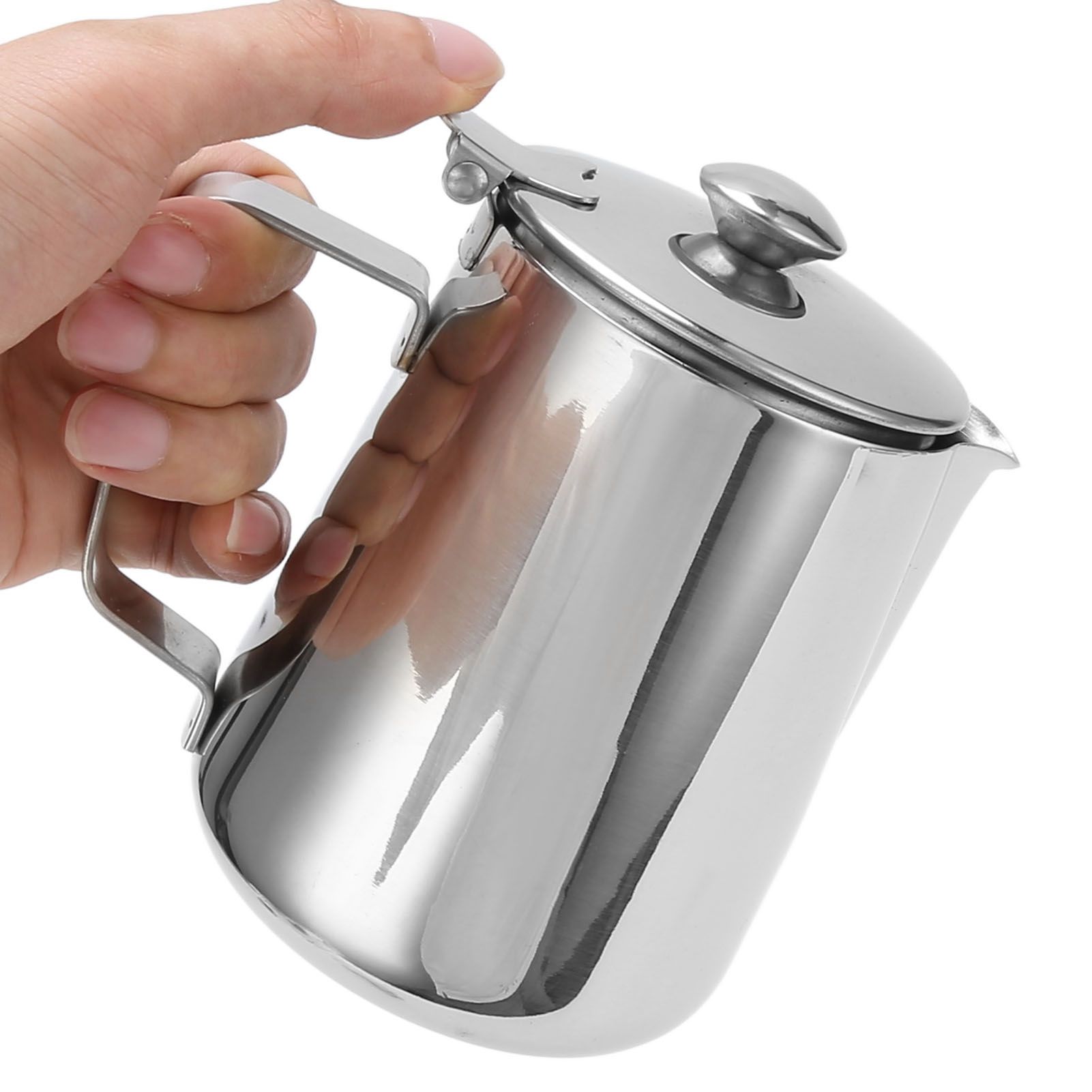 Milk Frothing Pitcher 304 Stainless Steel Milk Frother Coffee Cup with Cover for Home Coffee Shop1500ML - Image 6