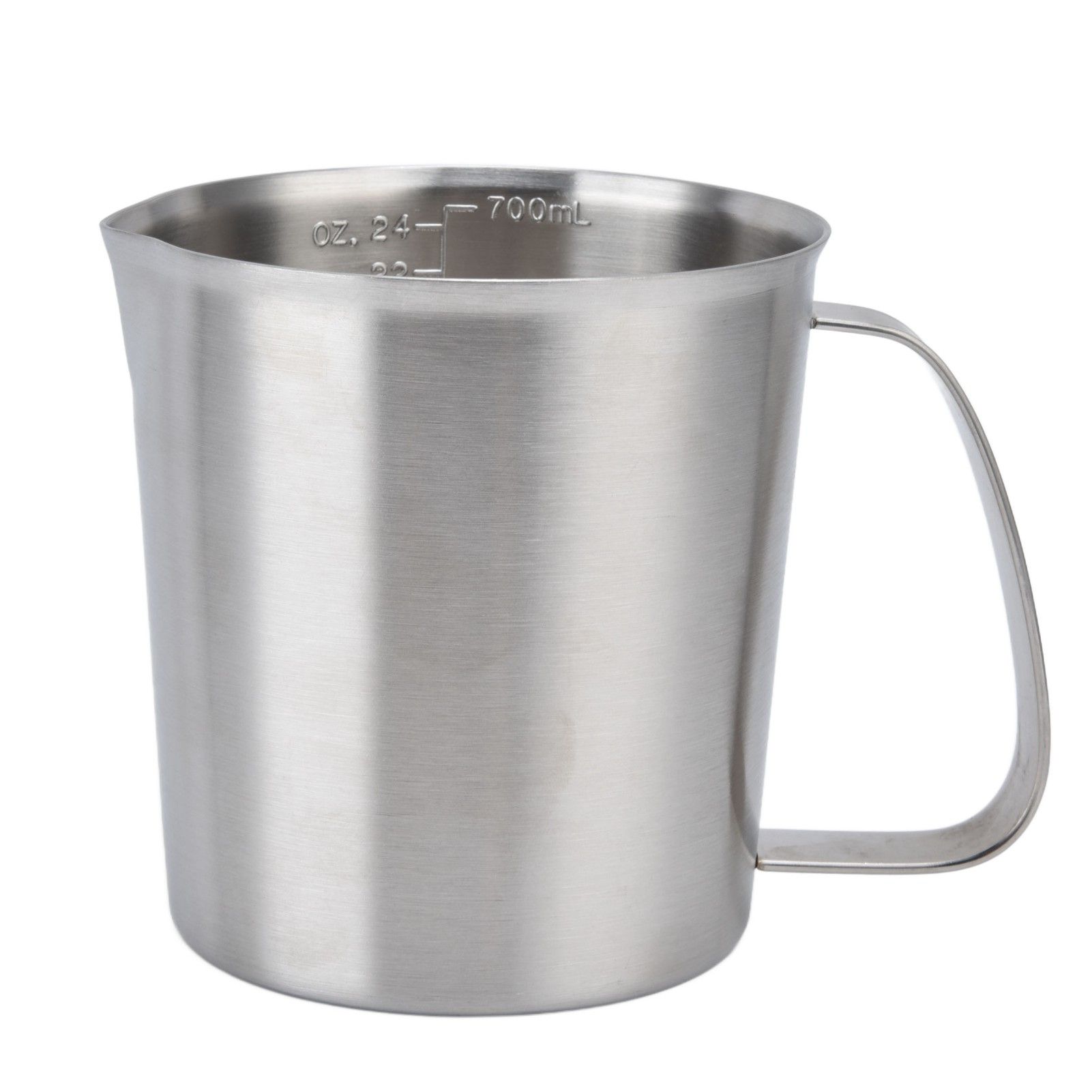 Measuring Cup 304 Stainless Steel CorrosionResistant Coffee Milk Frothing Cup with Scale for Home Coffee Shop(700ML ) - Image 1