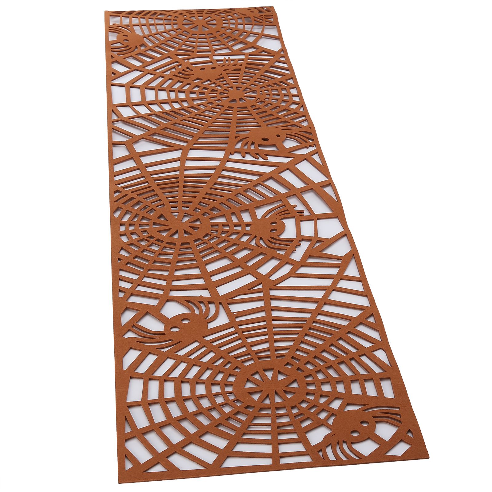 Rectangle Shape Tablecloth Hollow Out Table Runner for Wedding Household DecorationsBrown - Image 4