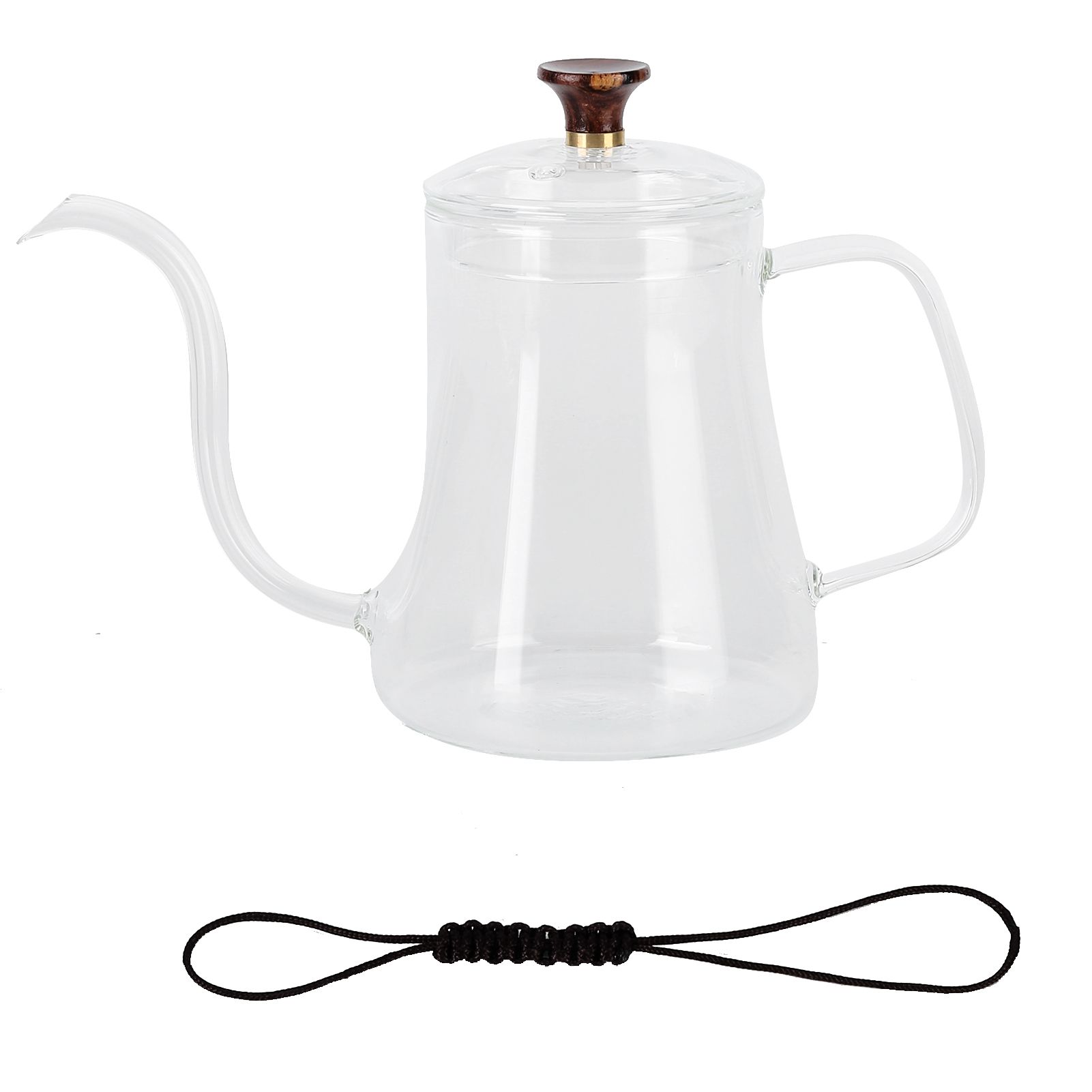 Glass Coffee Pot Swan Neck Thin Mouth Kettle HandMade Coffee Maker Pour Over Kettle(600 ml ) - Image 1