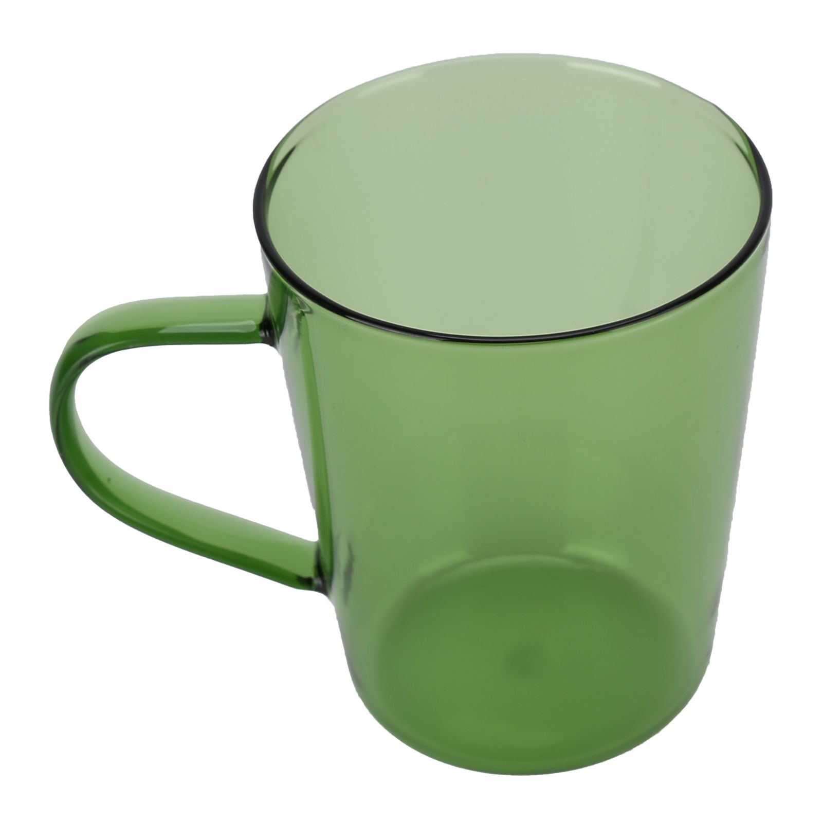 380ml Milk Cup High Borosilicate Glass Thermal Easy to Clean Glass Mug for Kitchens Hotels Coffee ShopsGreen - Image 2