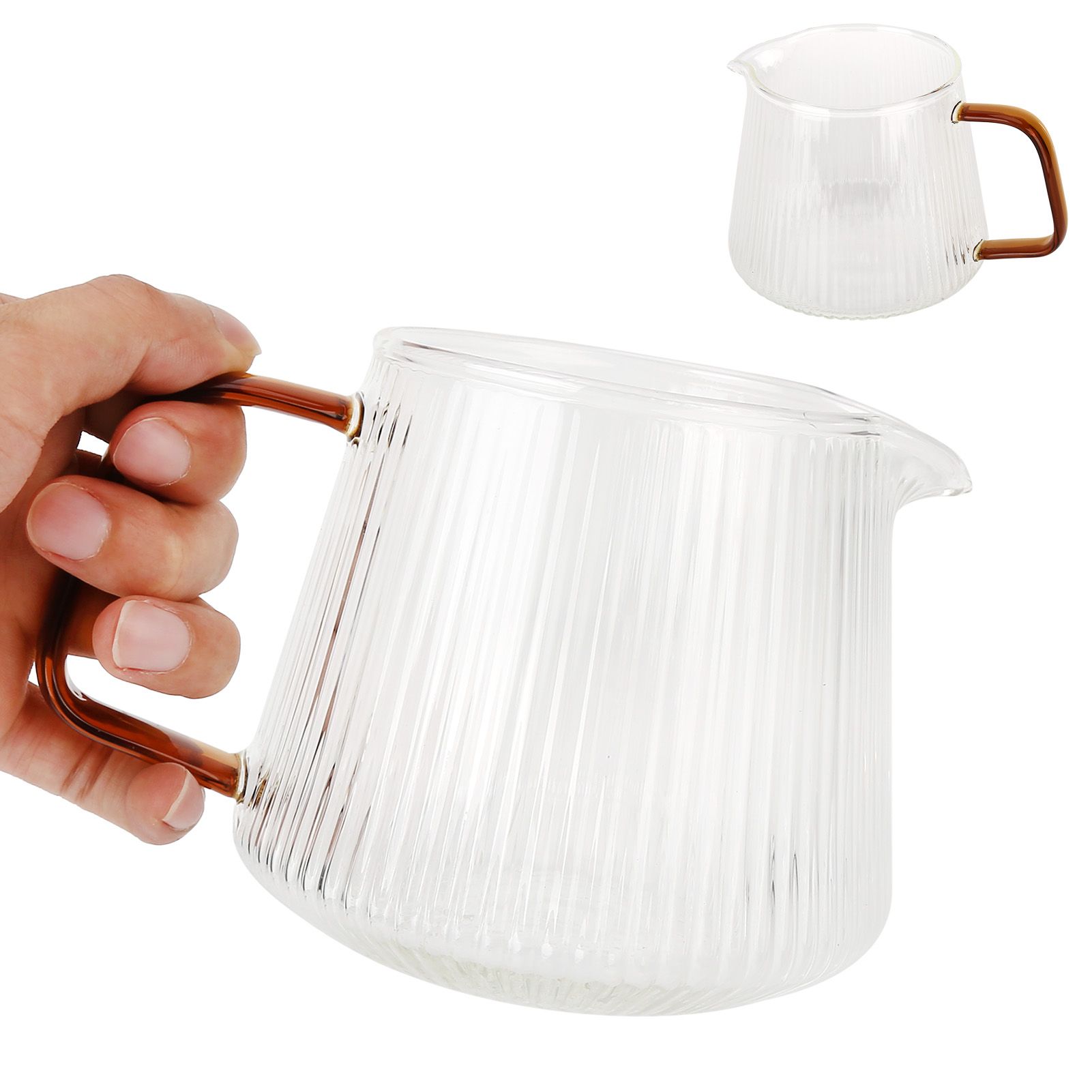 Coffee Cup High Borosilicate Transparent Thickened Tea Cup with Handle for Home Coffee Shop500ml - Image 4
